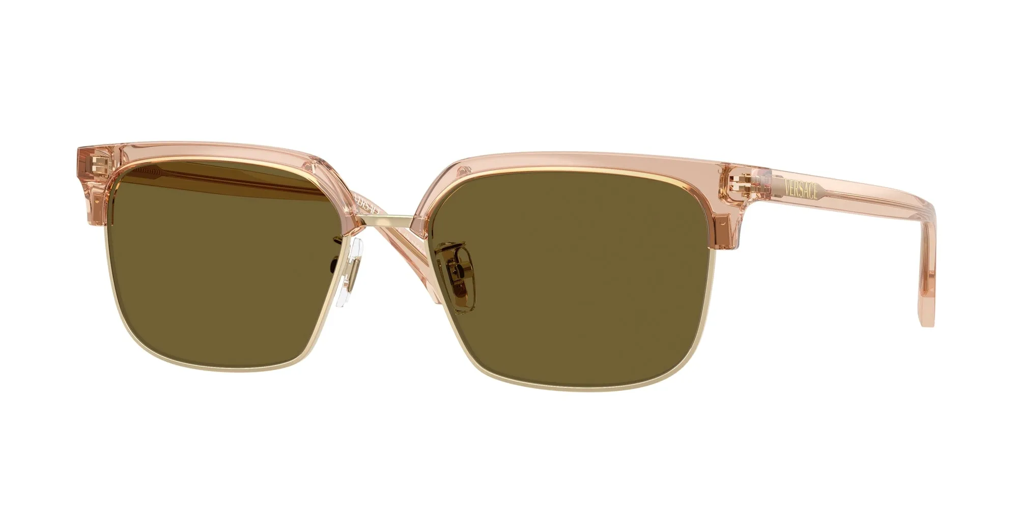Versace VE4494D 551883 Occhiali da sole Iniettato Marrone Marrone Squadrata Normale - immagine 1