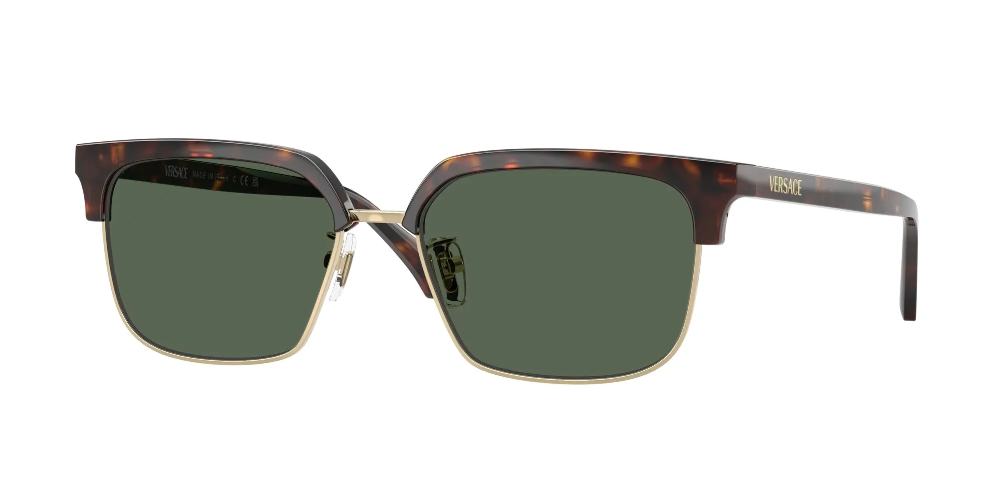 Versace VE4494D 108/71 Occhiali da sole Iniettato Marrone Verde Squadrata Normale - immagine 1