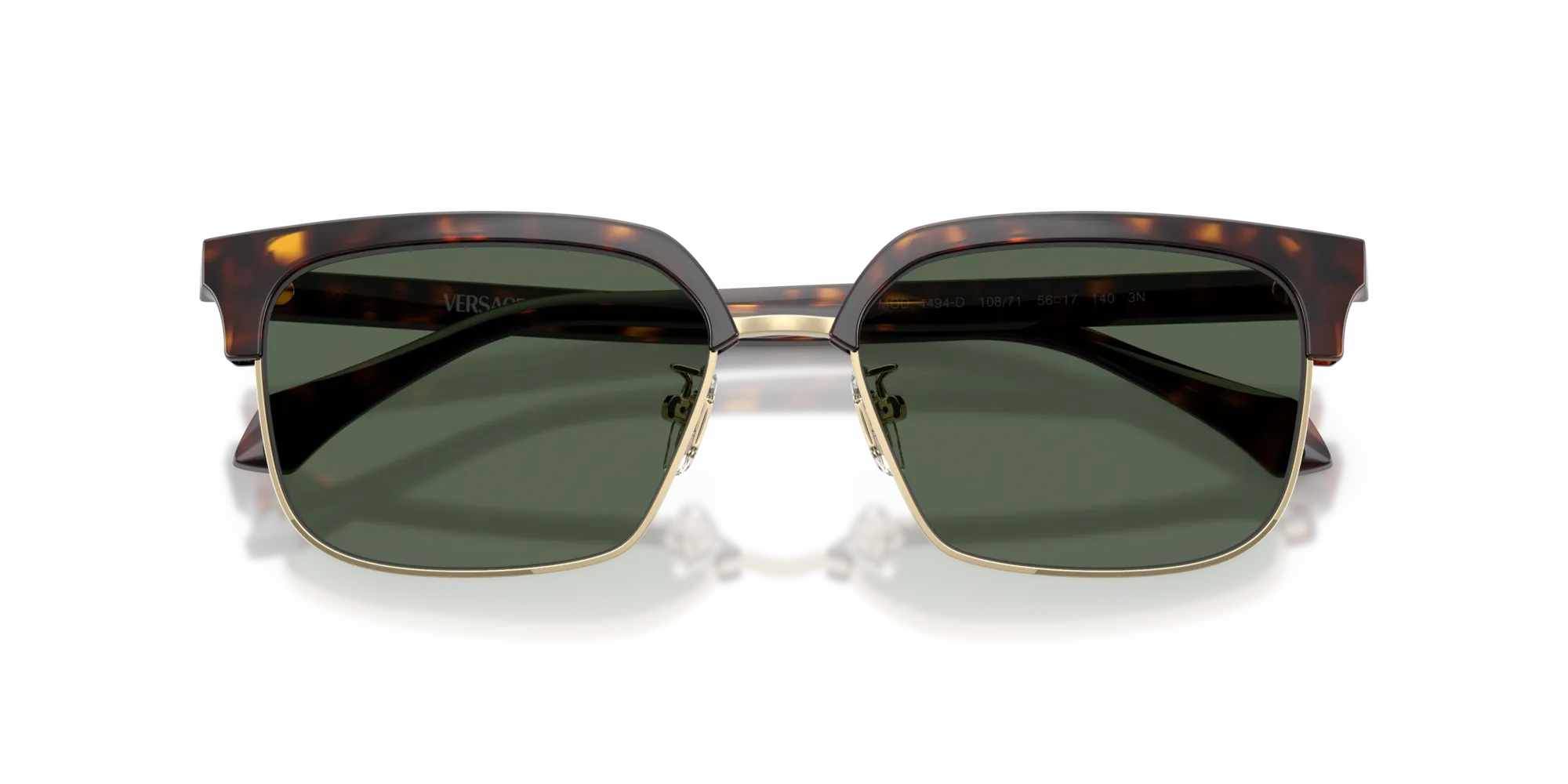 Versace VE4494D 108/71 Occhiali da sole Iniettato Marrone Verde Squadrata Normale - immagine 2