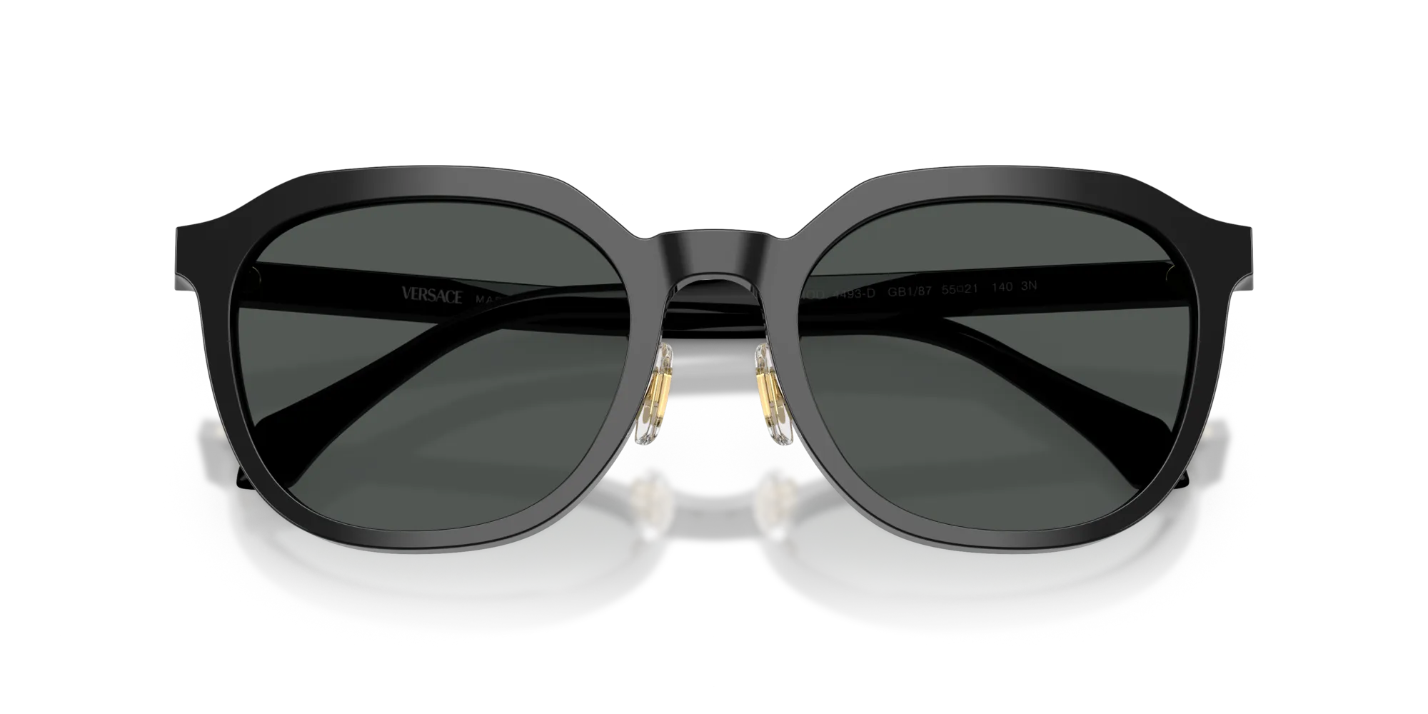 Versace VE4493D GB1/87 Occhiali da sole Acetato Nero Grigio Pantos Normale - immagine 2
