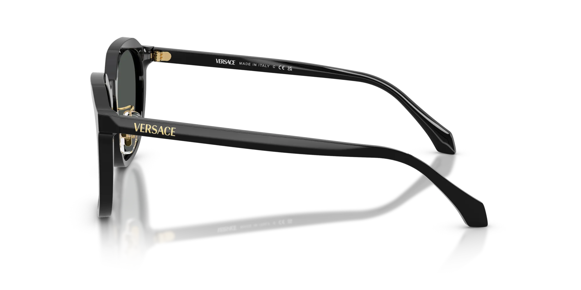 Versace VE4493D GB1/87 Occhiali da sole Acetato Nero Grigio Pantos Normale - immagine 4
