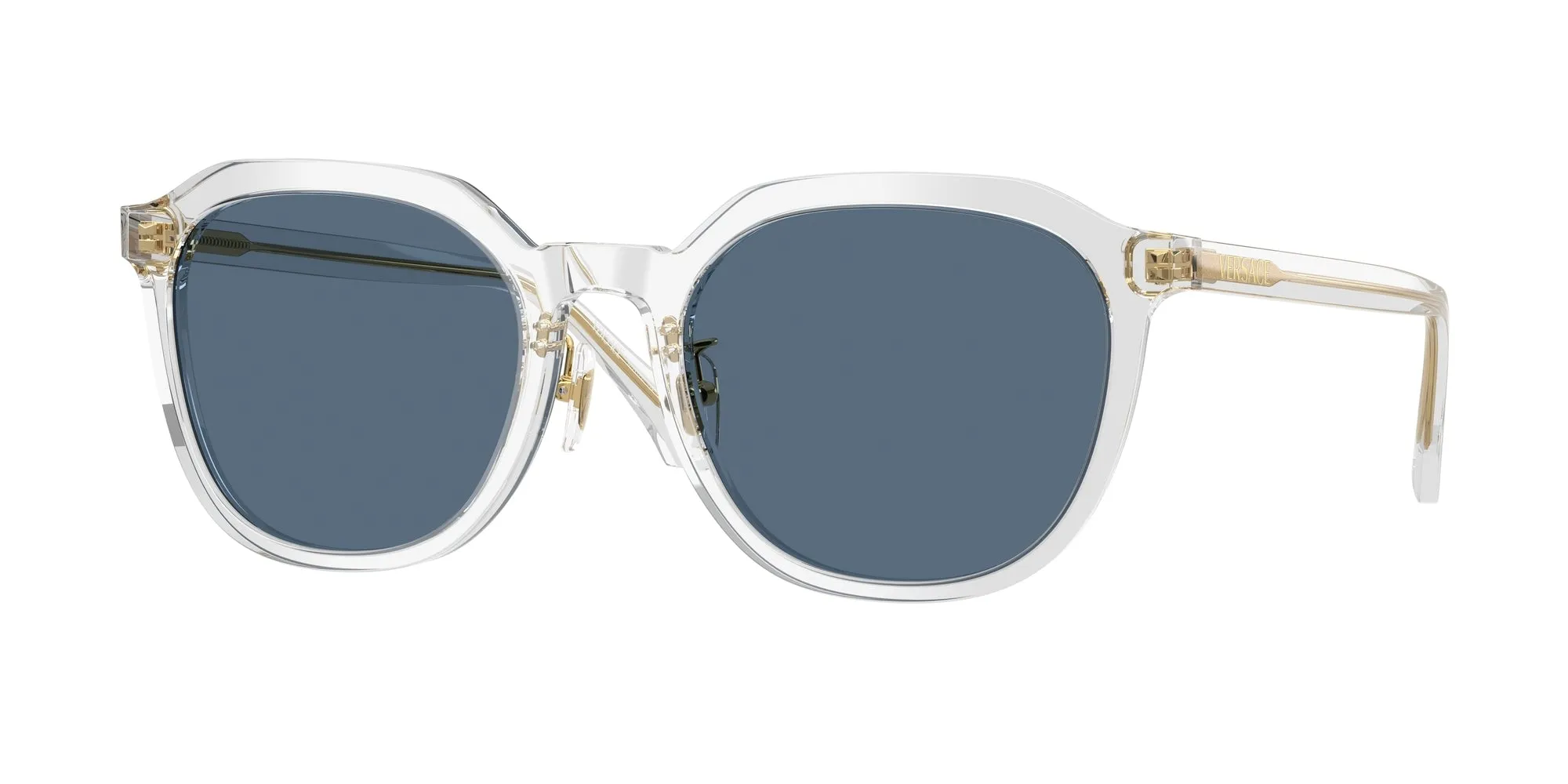 Versace VE4493D 551971 Occhiali da sole Acetato Grigio Blu Pantos Normale - immagine 1