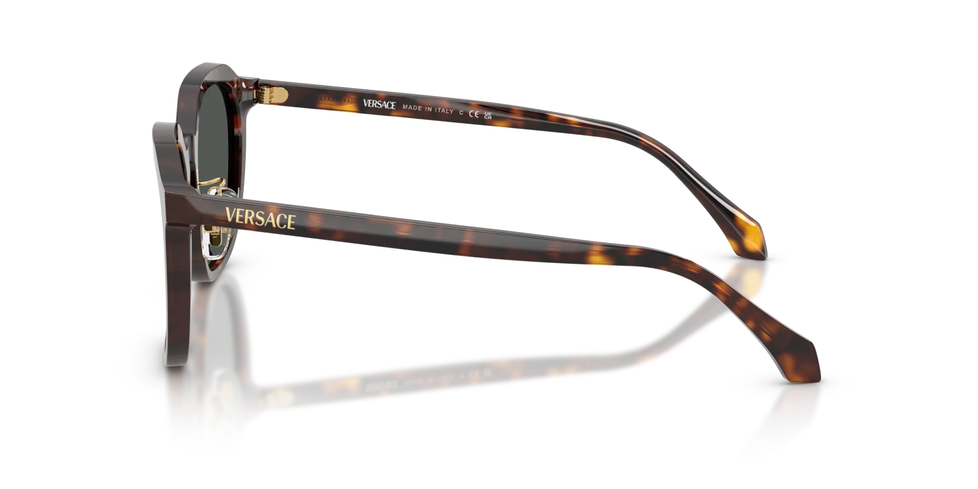 Versace VE4493D 108/87 Occhiali da sole Acetato Marrone Grigio Pantos Normale - immagine 4