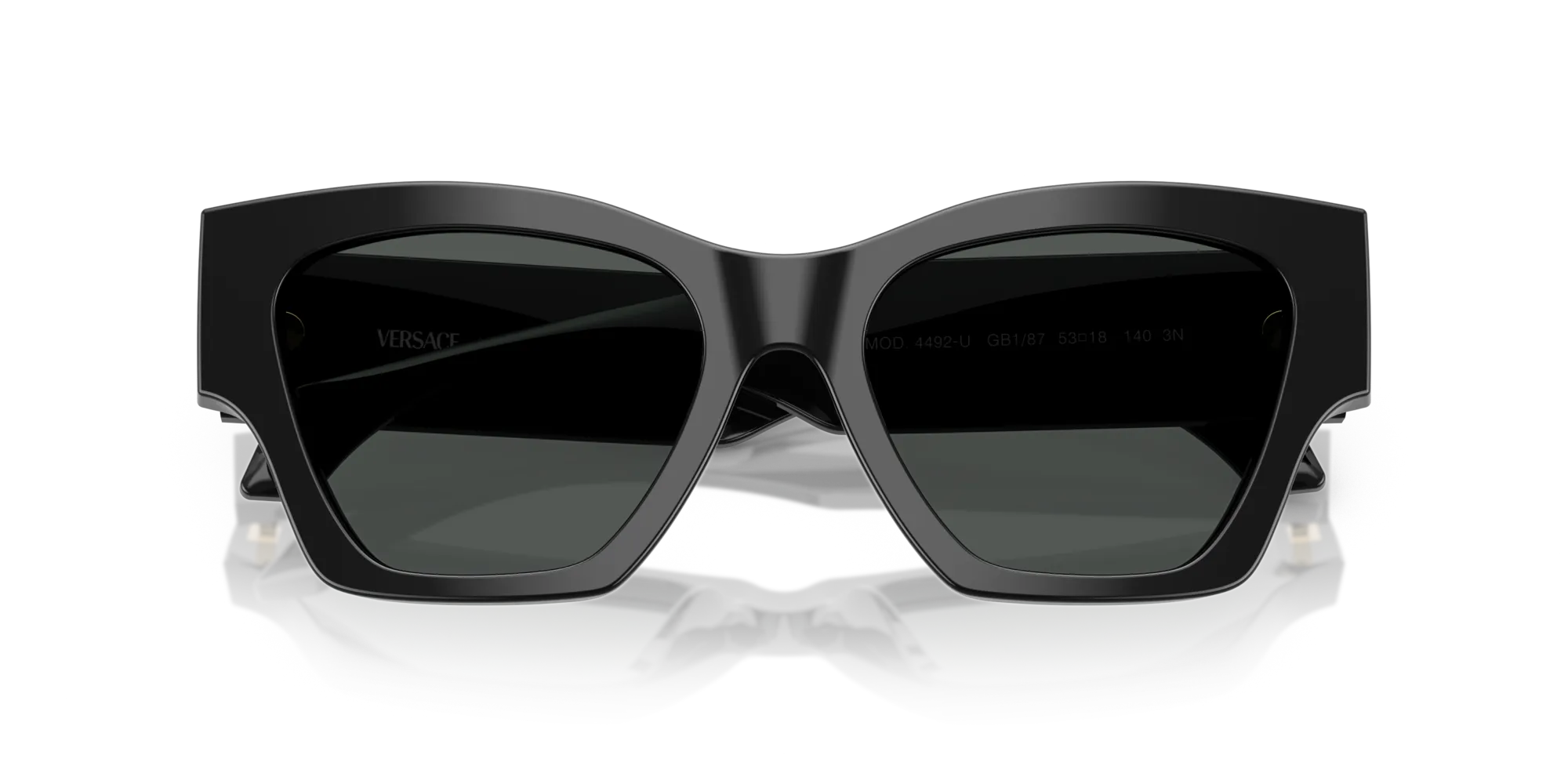 Versace VE4492U GB1/87 Occhiali da sole Acetato Nero Grigio Squadrata Normale - immagine 2