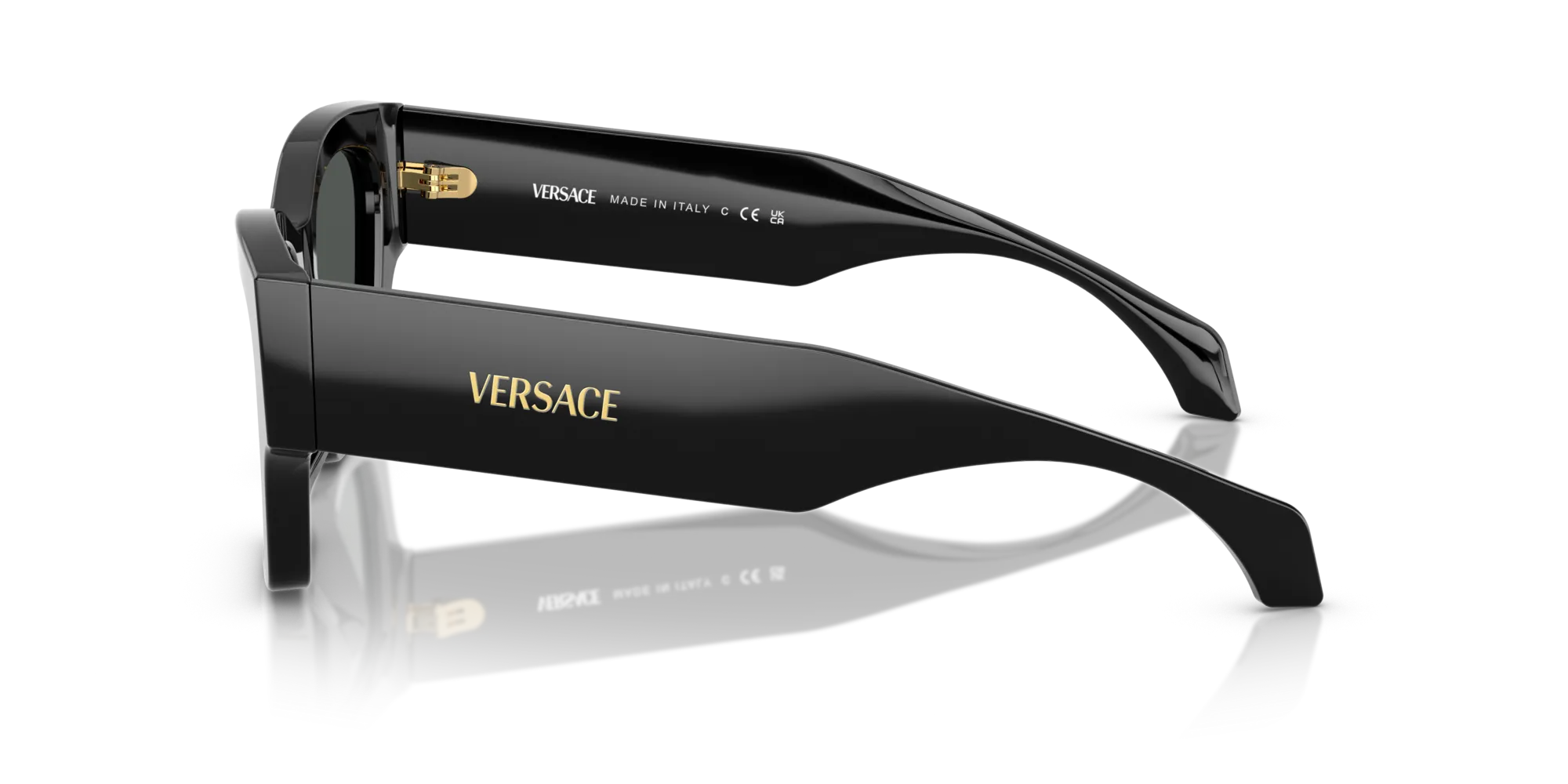 Versace VE4492U GB1/87 Occhiali da sole Acetato Nero Grigio Squadrata Normale - immagine 4