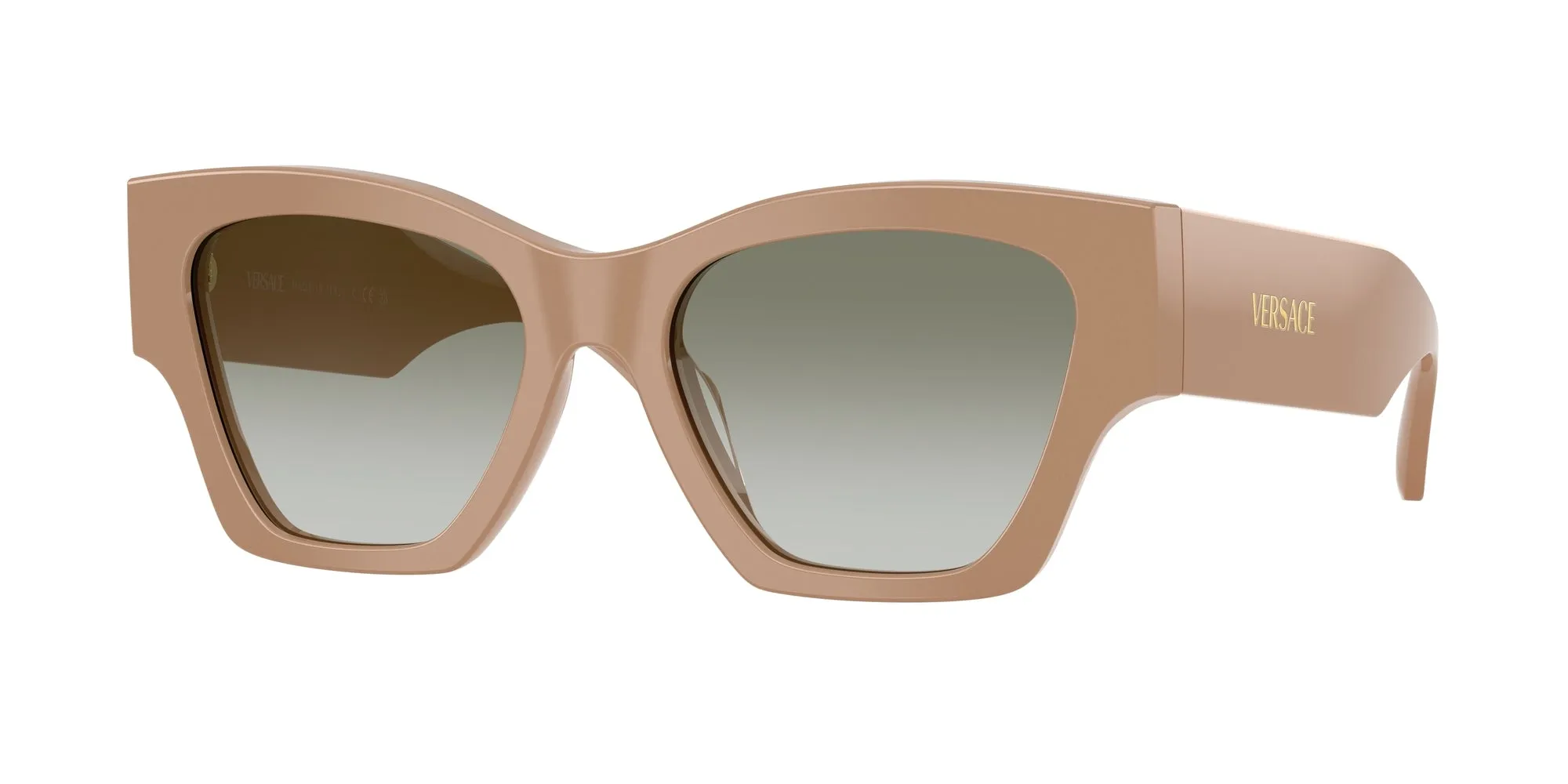 Versace VE4492U 55178E Occhiali da sole Acetato Marrone Verde Squadrata Normale Sfumato - immagine 1