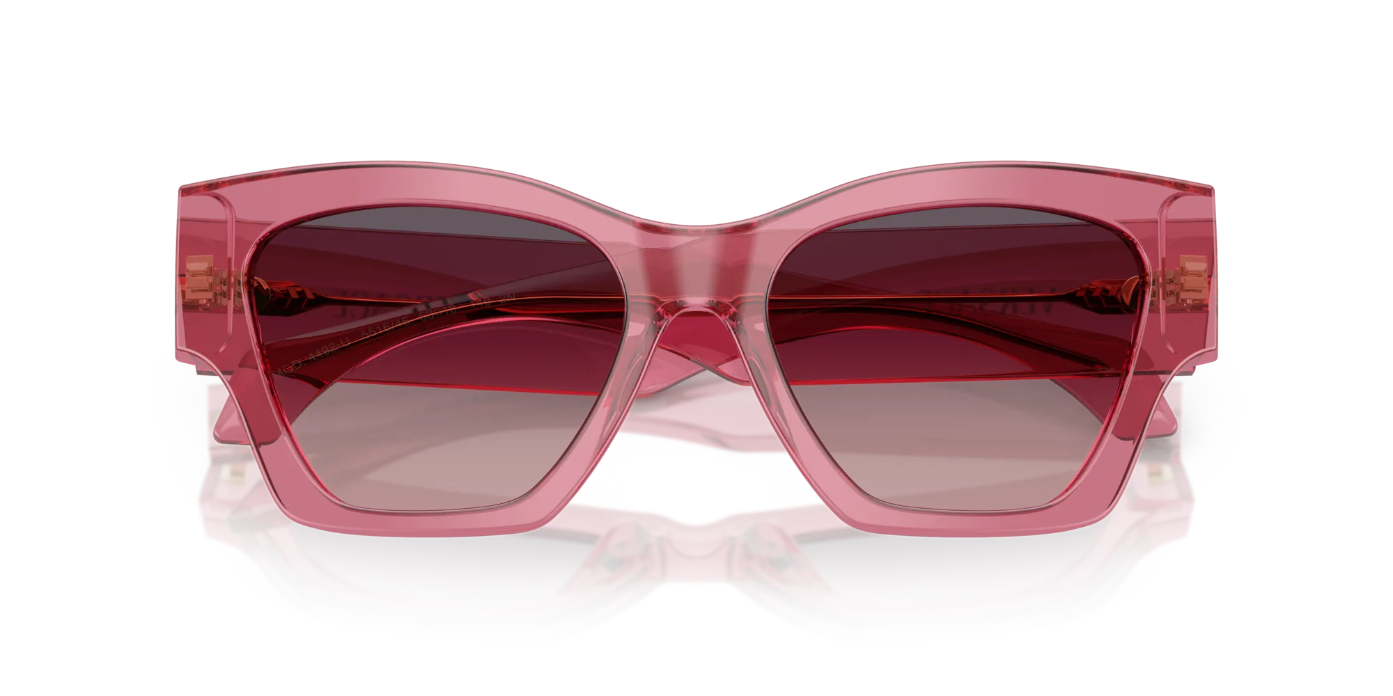 Versace VE4492U 551646 Occhiali da sole Acetato Rosa Rosa Squadrata Normale Sfumato - immagine 2