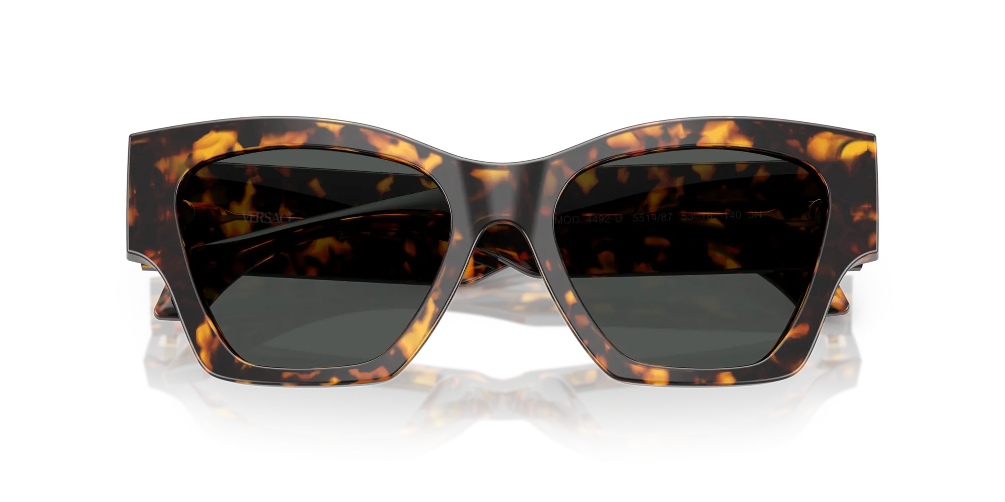 Versace VE4492U 551487 Occhiali da sole Acetato Tartaruga Grigio Squadrata Normale - immagine 2