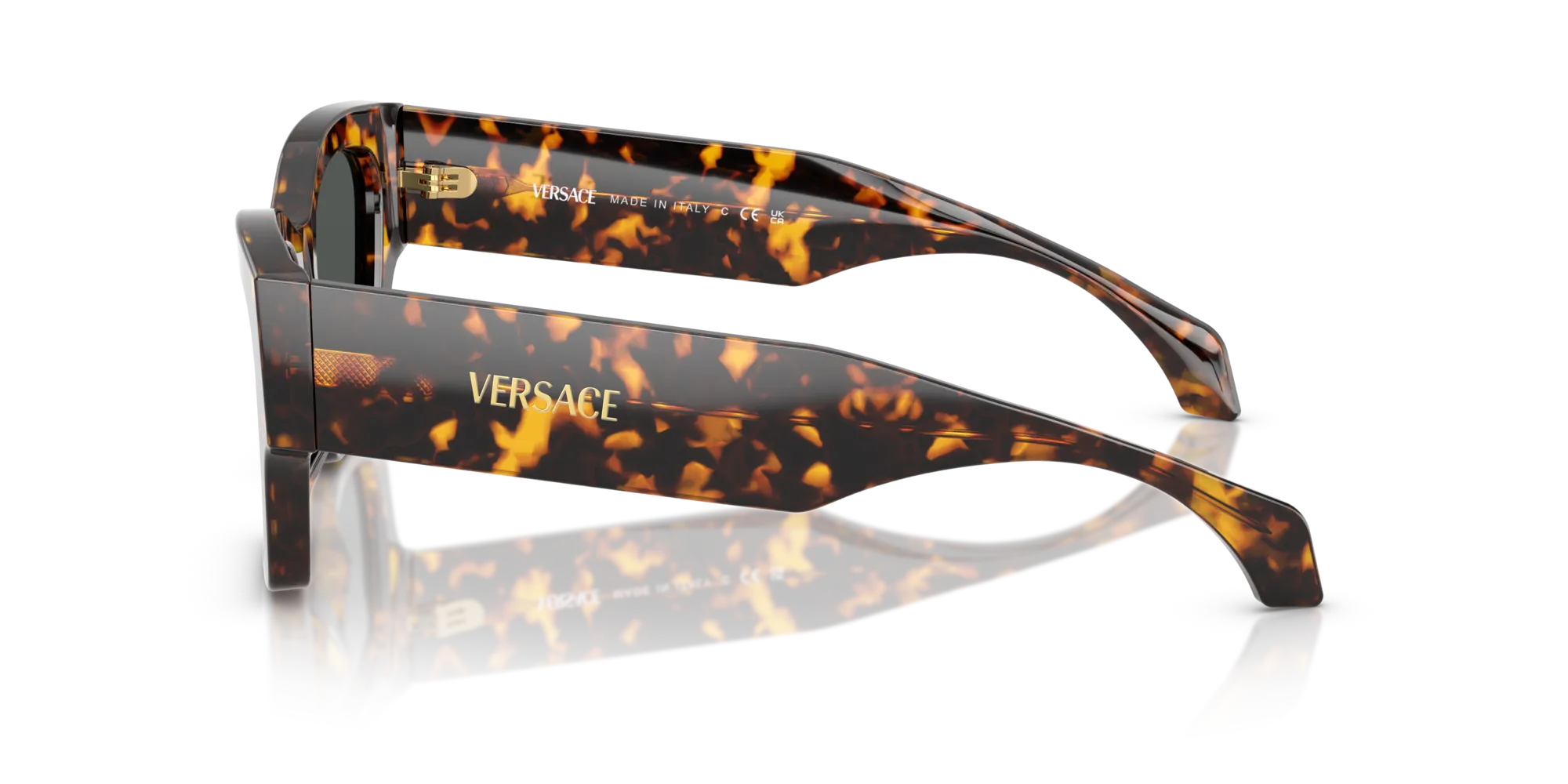 Versace VE4492U 551487 Occhiali da sole Acetato Tartaruga Grigio Squadrata Normale - immagine 4