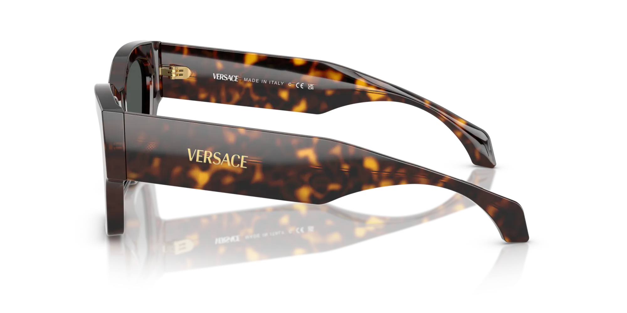 Versace VE4492U 108/87 Occhiali da sole Acetato Marrone Grigio Squadrata Normale - immagine 4