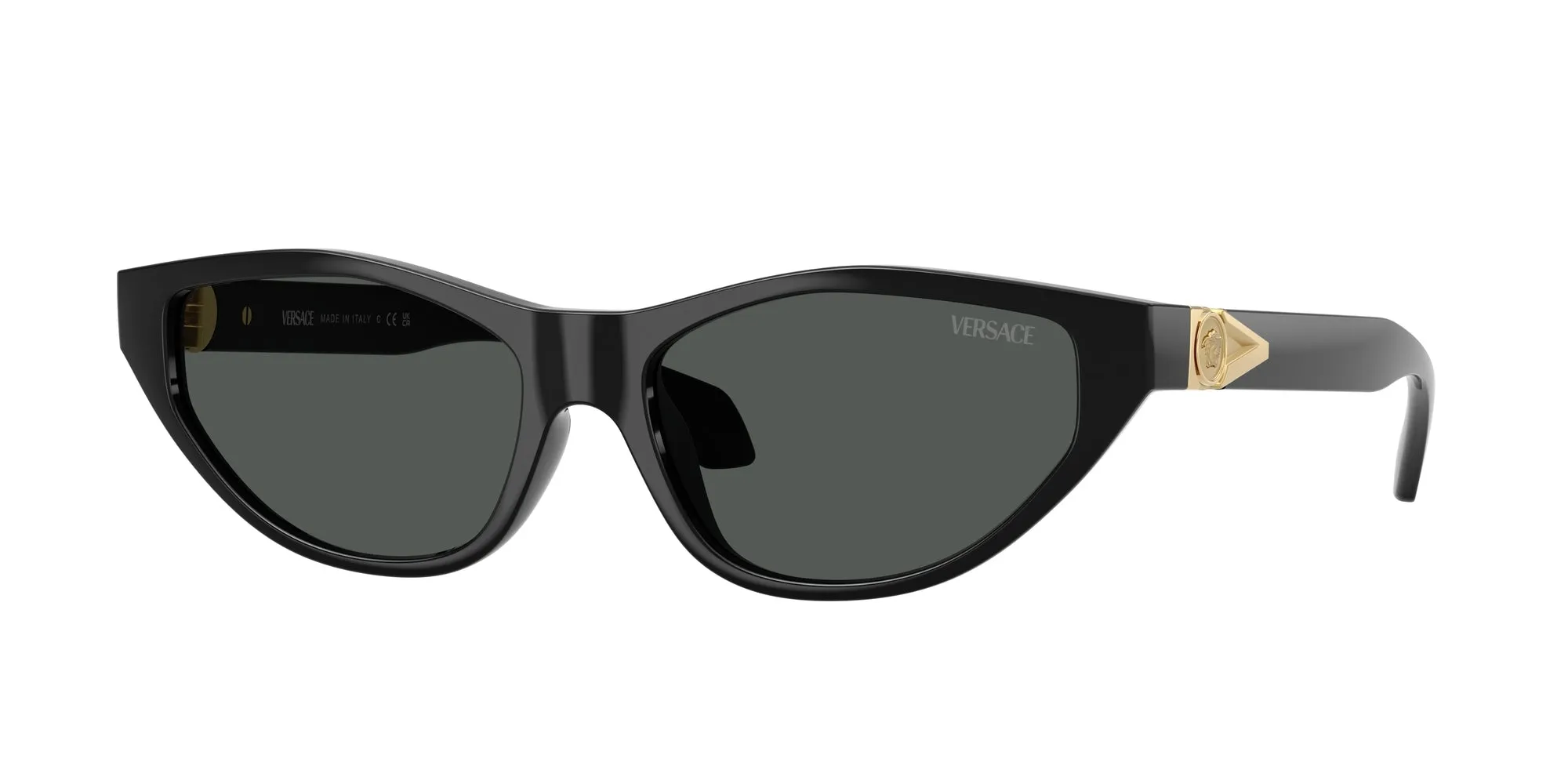Versace VE4491U GB1/87 Occhiali da sole Iniettato Nero Grigio Cat Eye Normale - immagine 1