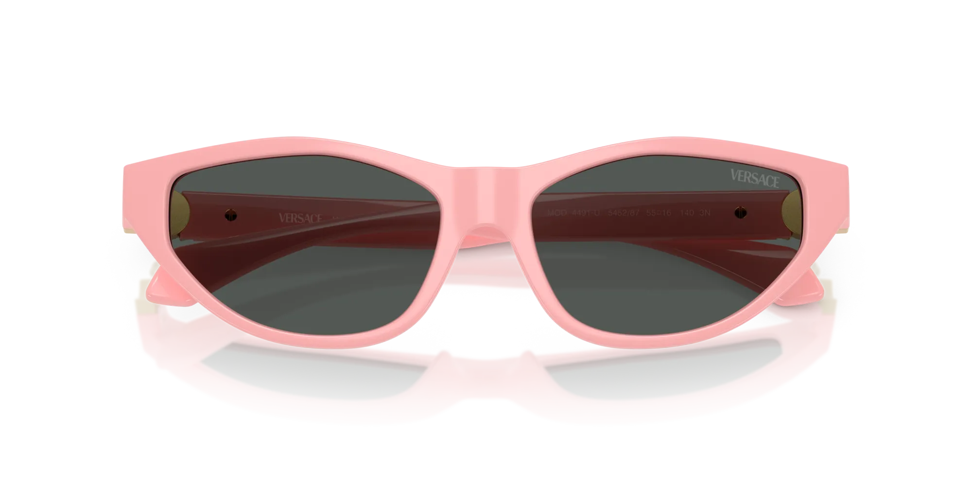 Versace VE4491U 545287 Occhiali da sole Iniettato Rosa Grigio Cat Eye Normale - immagine 2