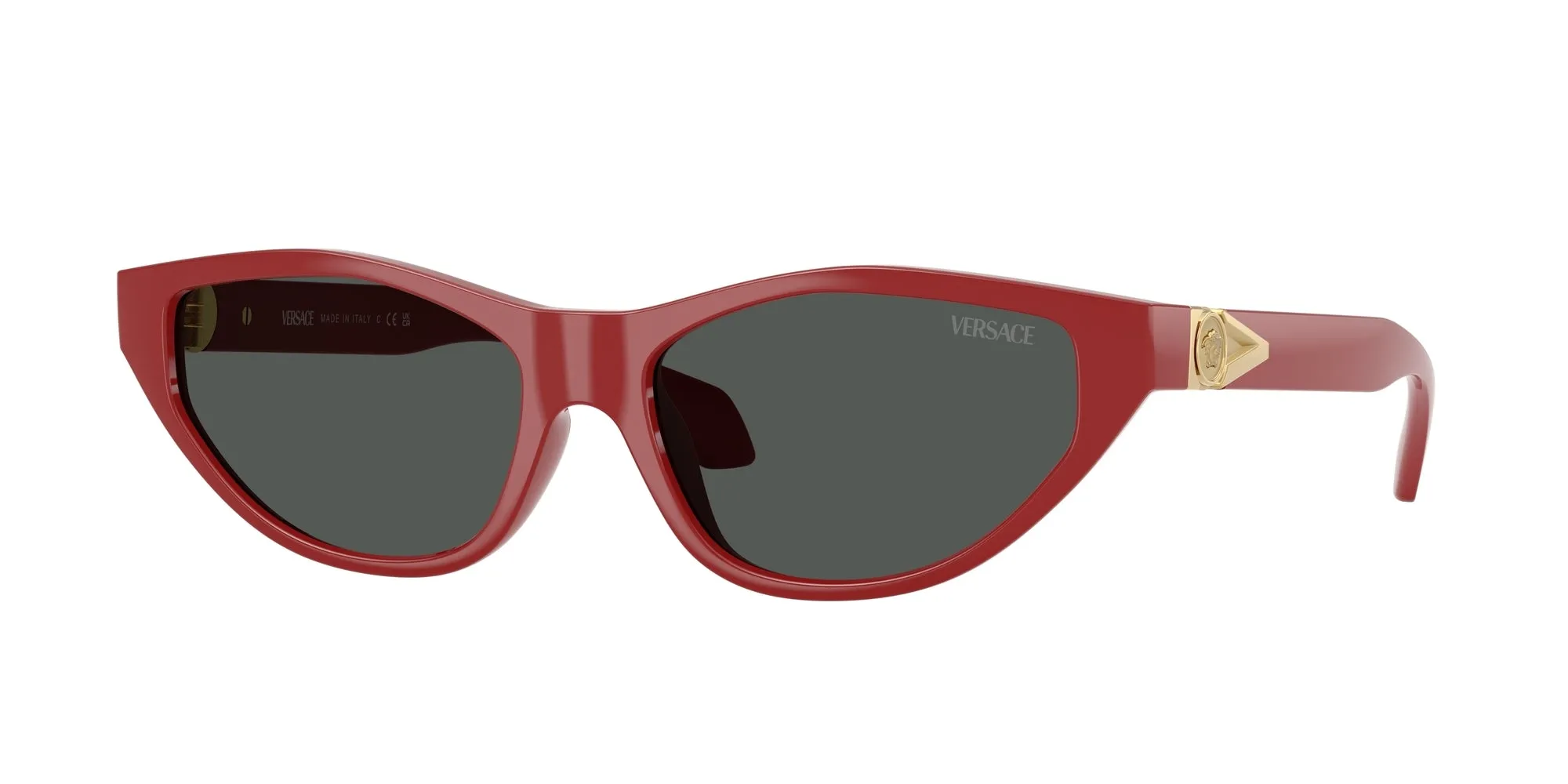 Versace VE4491U 538887 Occhiali da sole Iniettato Rosso Grigio Cat Eye Normale - immagine 1