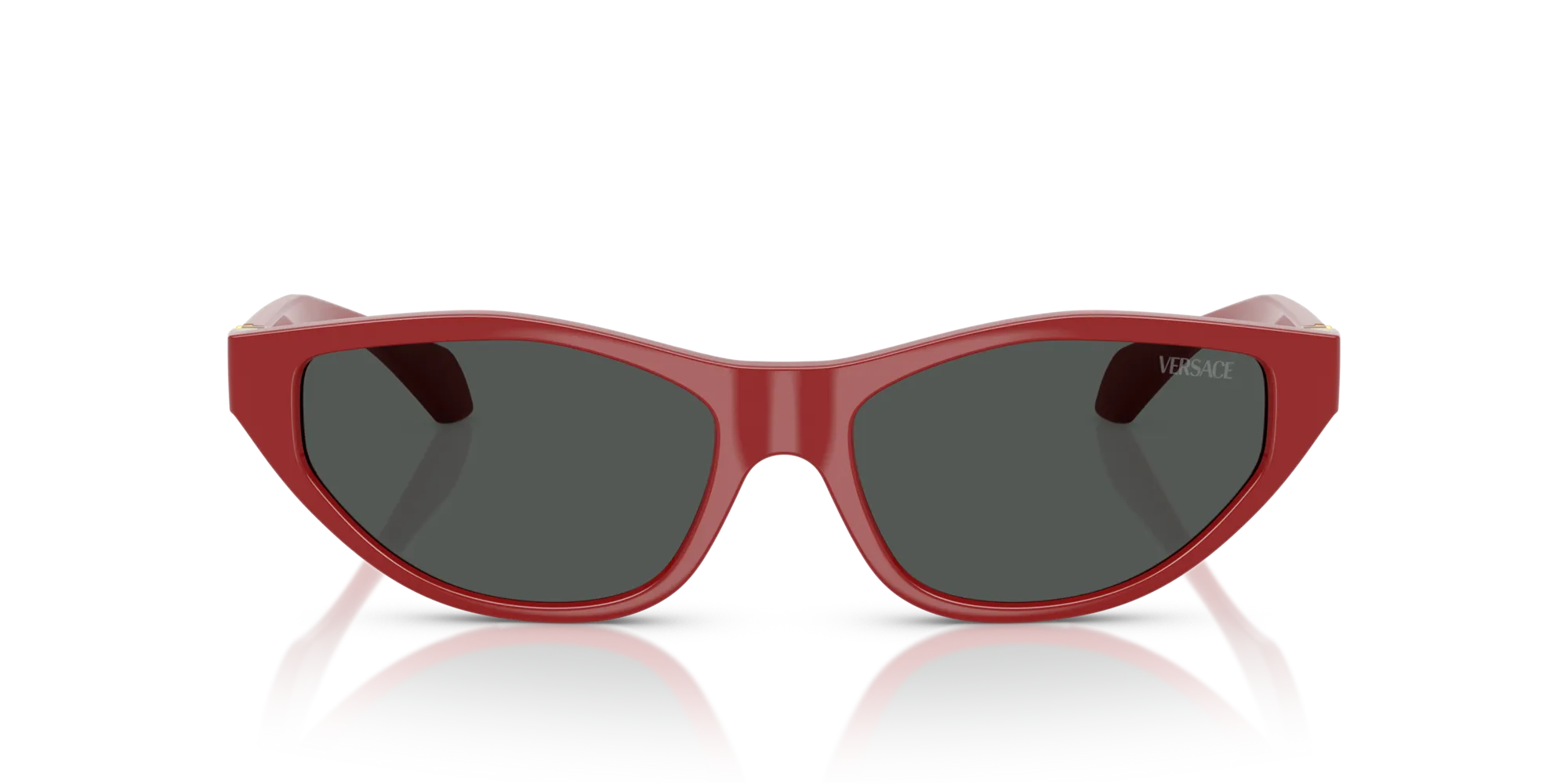 Versace VE4491U 538887 Occhiali da sole Iniettato Rosso Grigio Cat Eye Normale - immagine 3