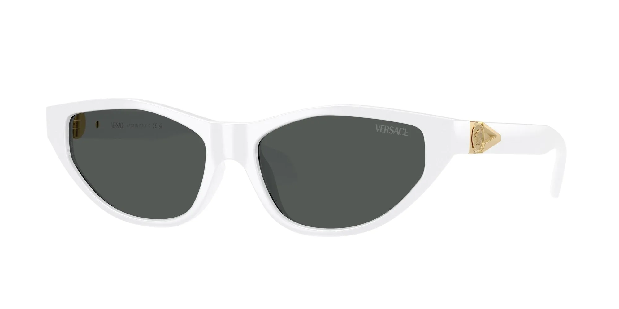 Versace VE4491U 314/87 Occhiali da sole Iniettato Bianco Grigio Cat Eye Normale - immagine 1