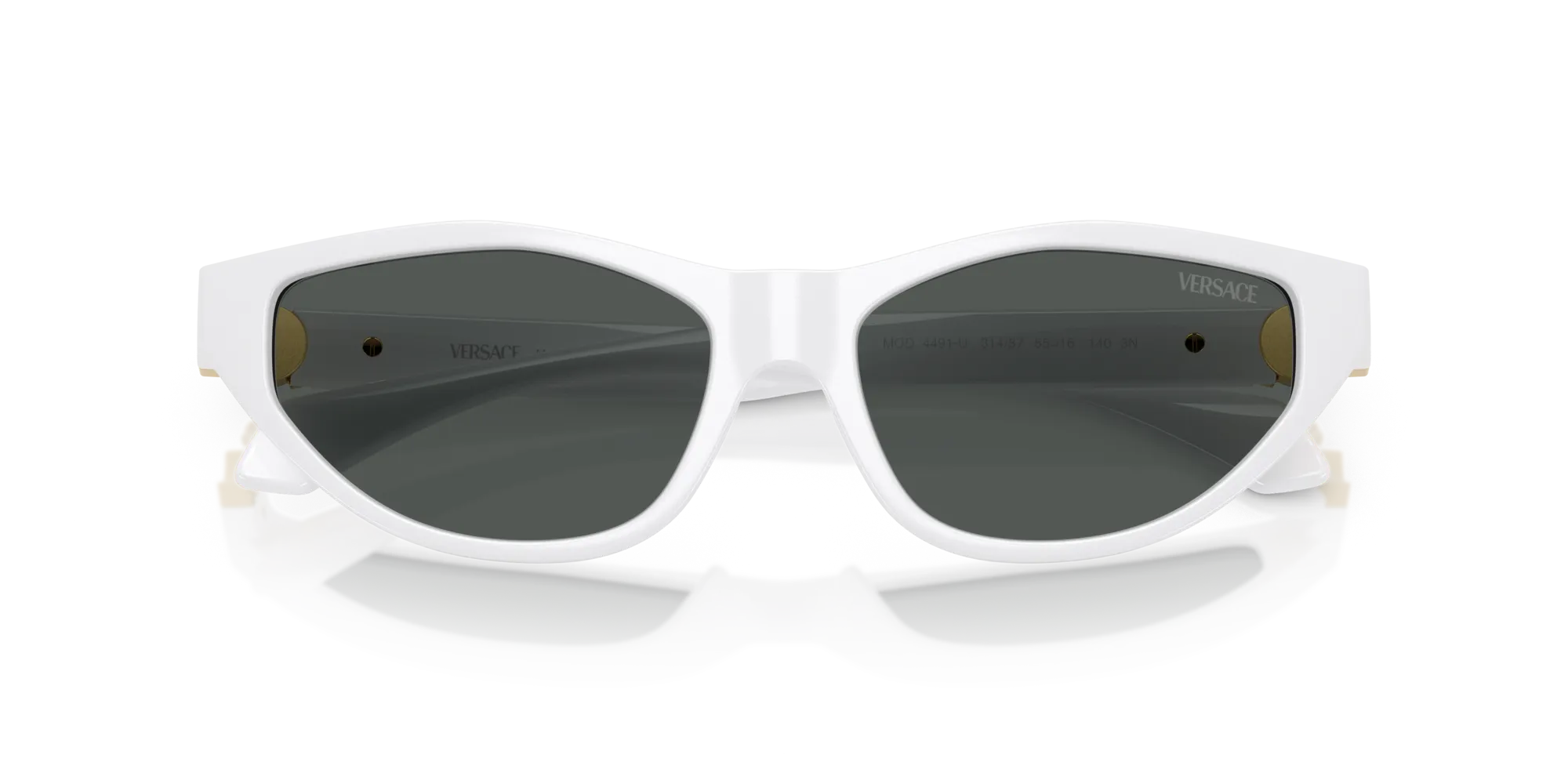 Versace VE4491U 314/87 Occhiali da sole Iniettato Bianco Grigio Cat Eye Normale - immagine 2
