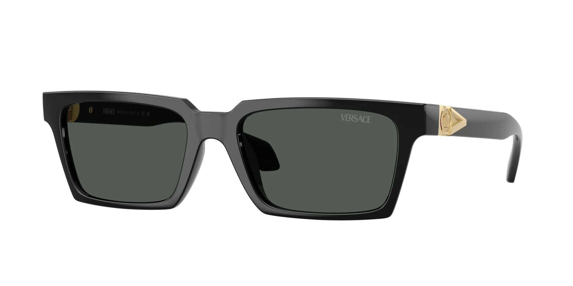 Versace VE4490U GB1/87 Occhiali da sole Iniettato Nero Grigio Squadrata Normale - immagine 1