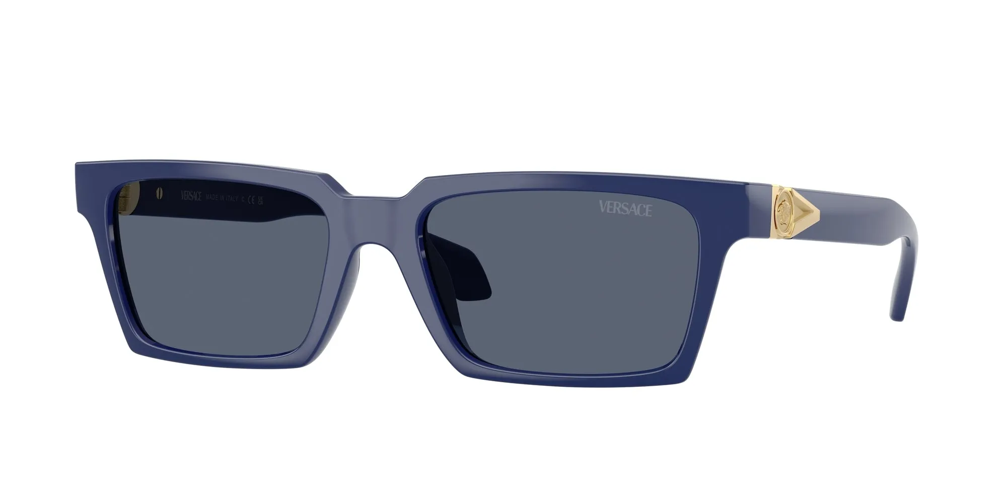 Versace VE4490U 545087 Occhiali da sole Iniettato Blu Grigio Squadrata Normale - immagine 1