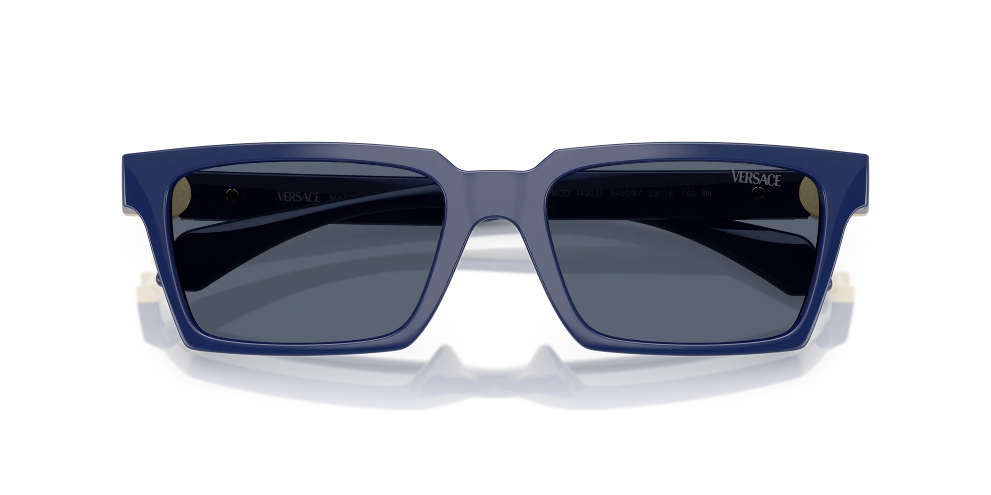 Versace VE4490U 545087 Occhiali da sole Iniettato Blu Grigio Squadrata Normale - immagine 2