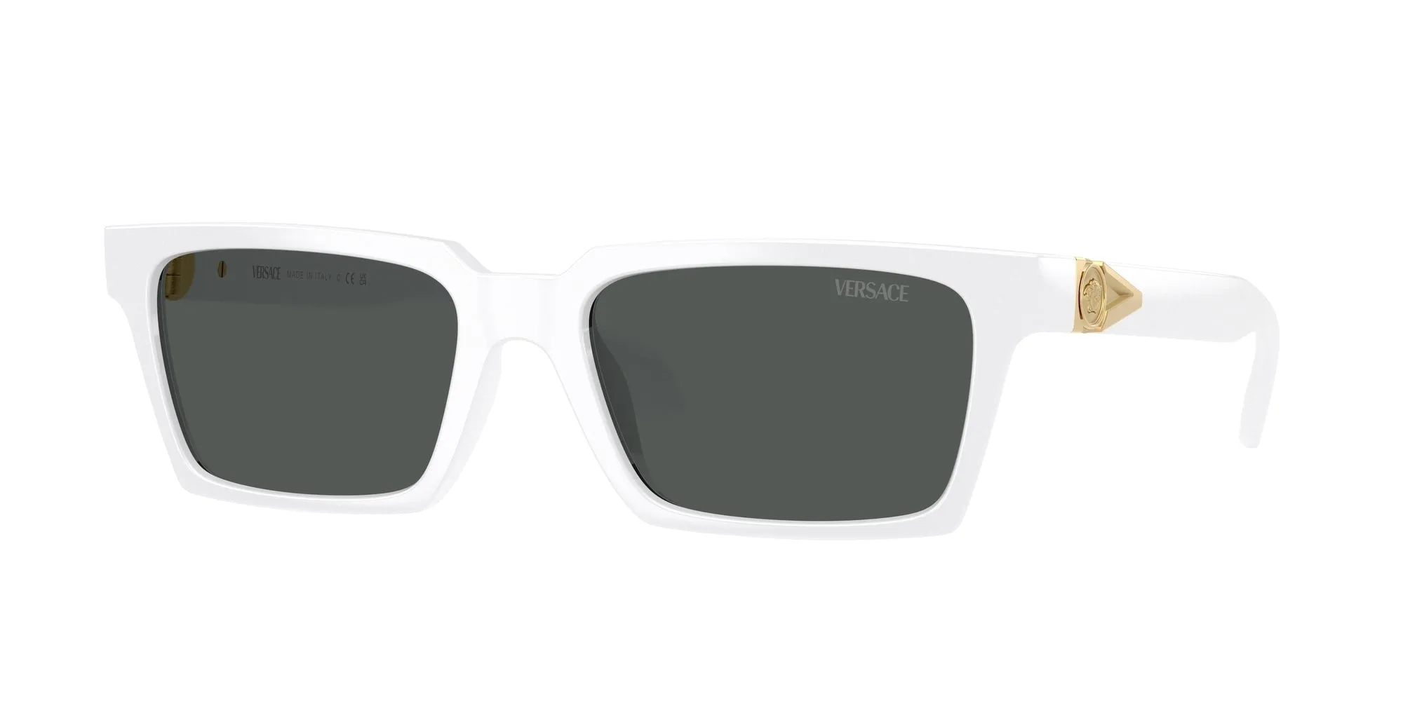 Versace VE4490U 314/87 Occhiali da sole Iniettato Bianco Grigio Squadrata Normale - immagine 1