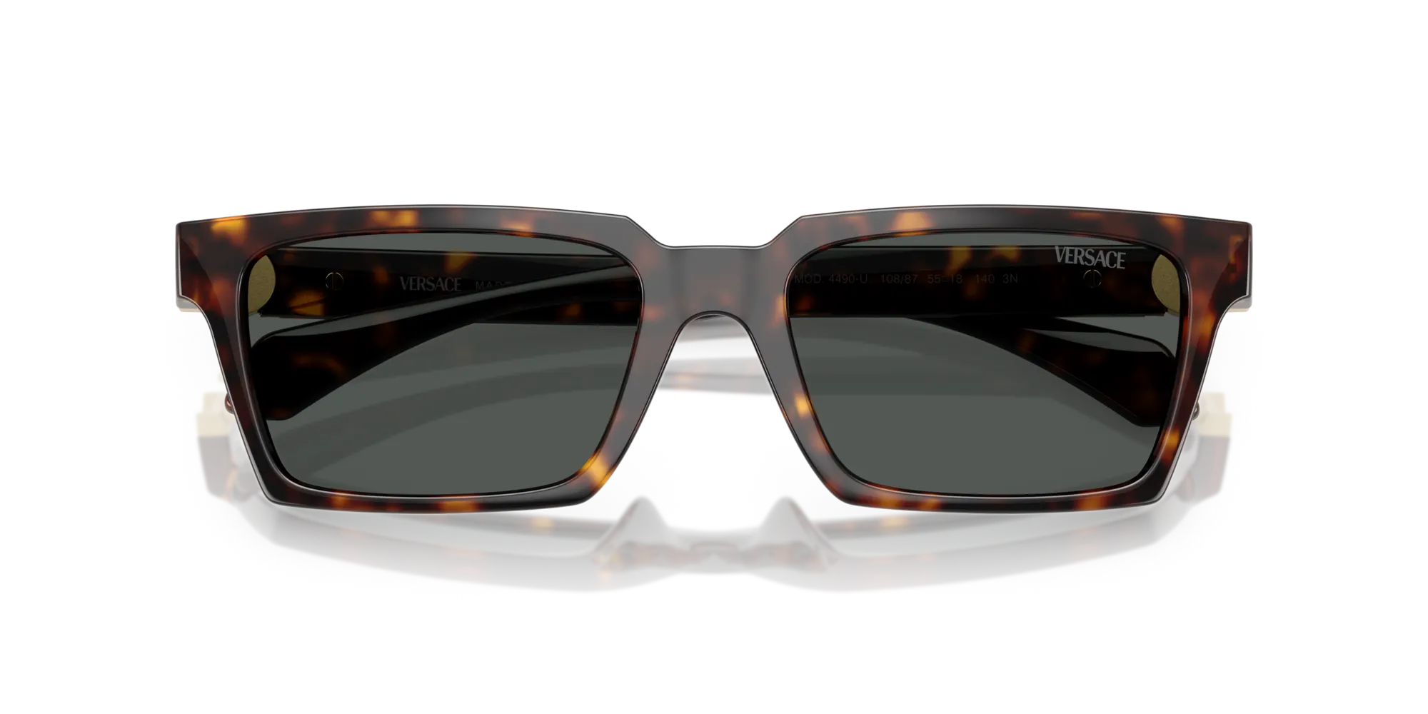 Versace VE4490U 108/87 Occhiali da sole Iniettato Tartaruga Grigio Squadrata Normale - immagine 2