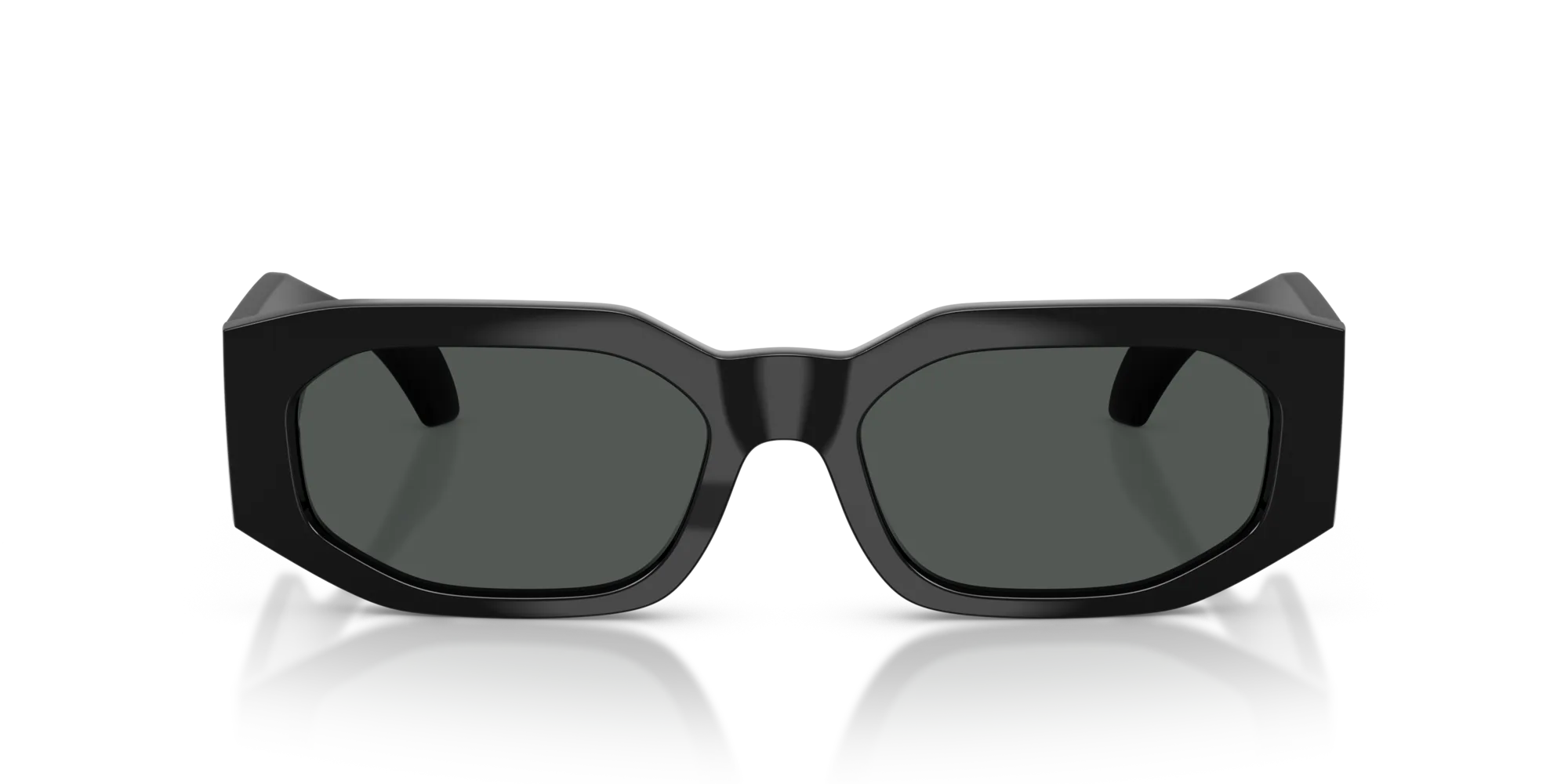 Versace VE4489U GB1/87 Occhiali da sole Iniettato Nero Grigio Geometrica Normale - immagine 3