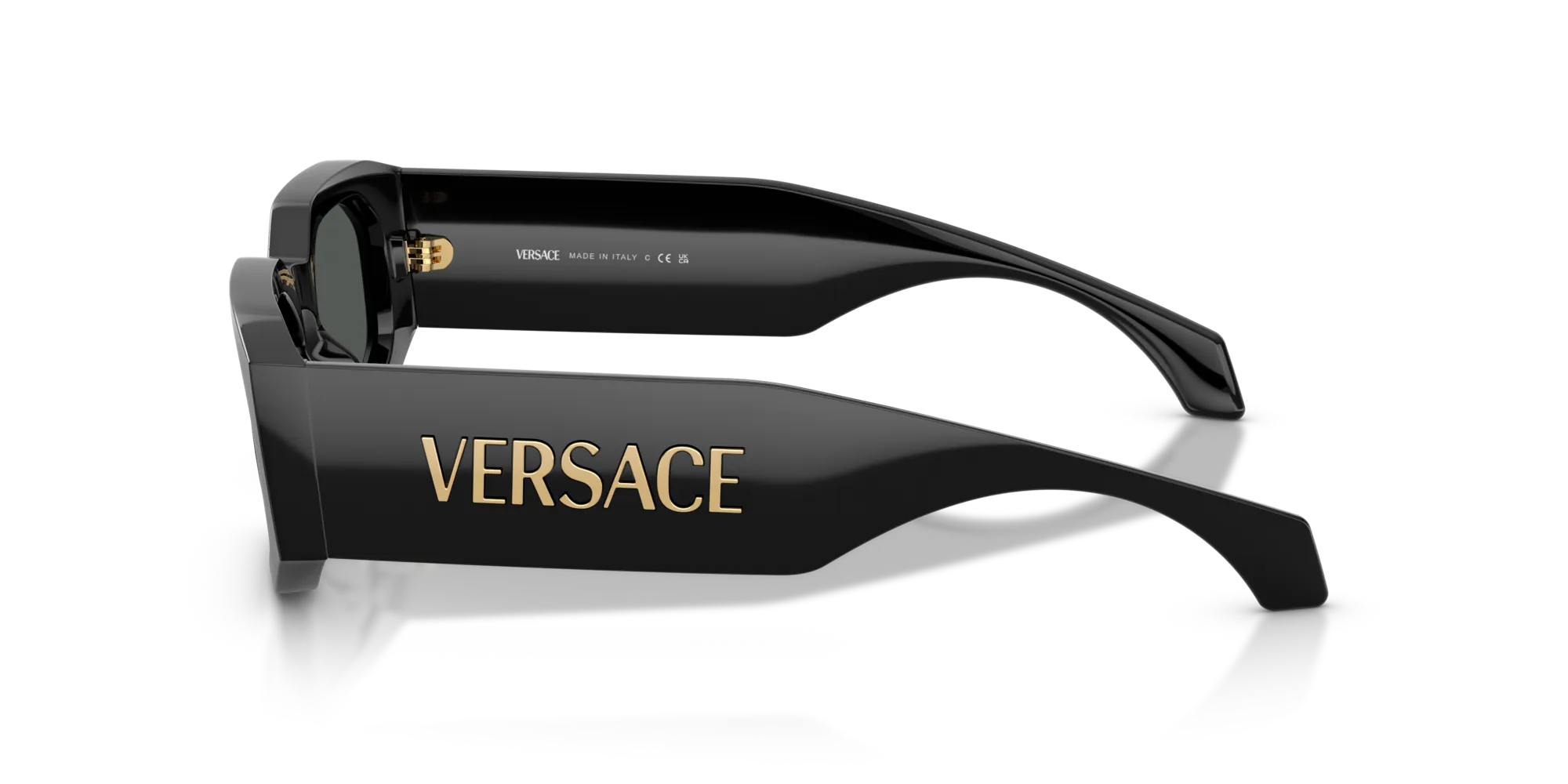 Versace VE4489U GB1/87 Occhiali da sole Iniettato Nero Grigio Geometrica Normale - immagine 4