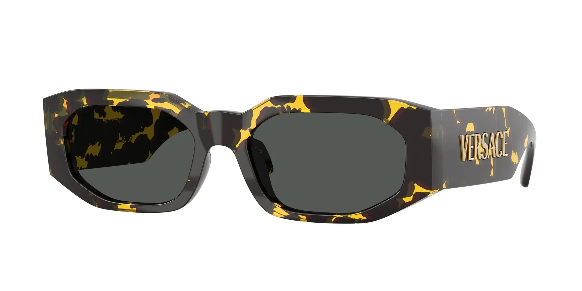 Versace VE4489U 552887 Occhiali da sole Iniettato Tartaruga Grigio Geometrica Normale - immagine 1