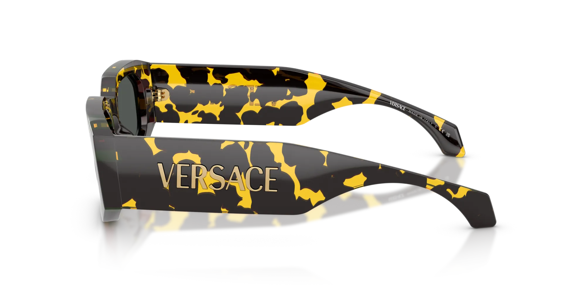 Versace VE4489U 552887 Occhiali da sole Iniettato Tartaruga Grigio Geometrica Normale - immagine 4