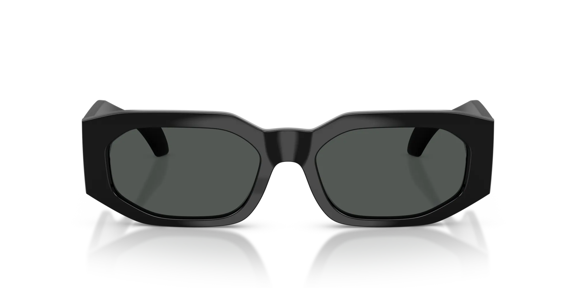 Versace VE4489U 536087 Occhiali da sole Iniettato Nero Grigio Geometrica Normale - immagine 3