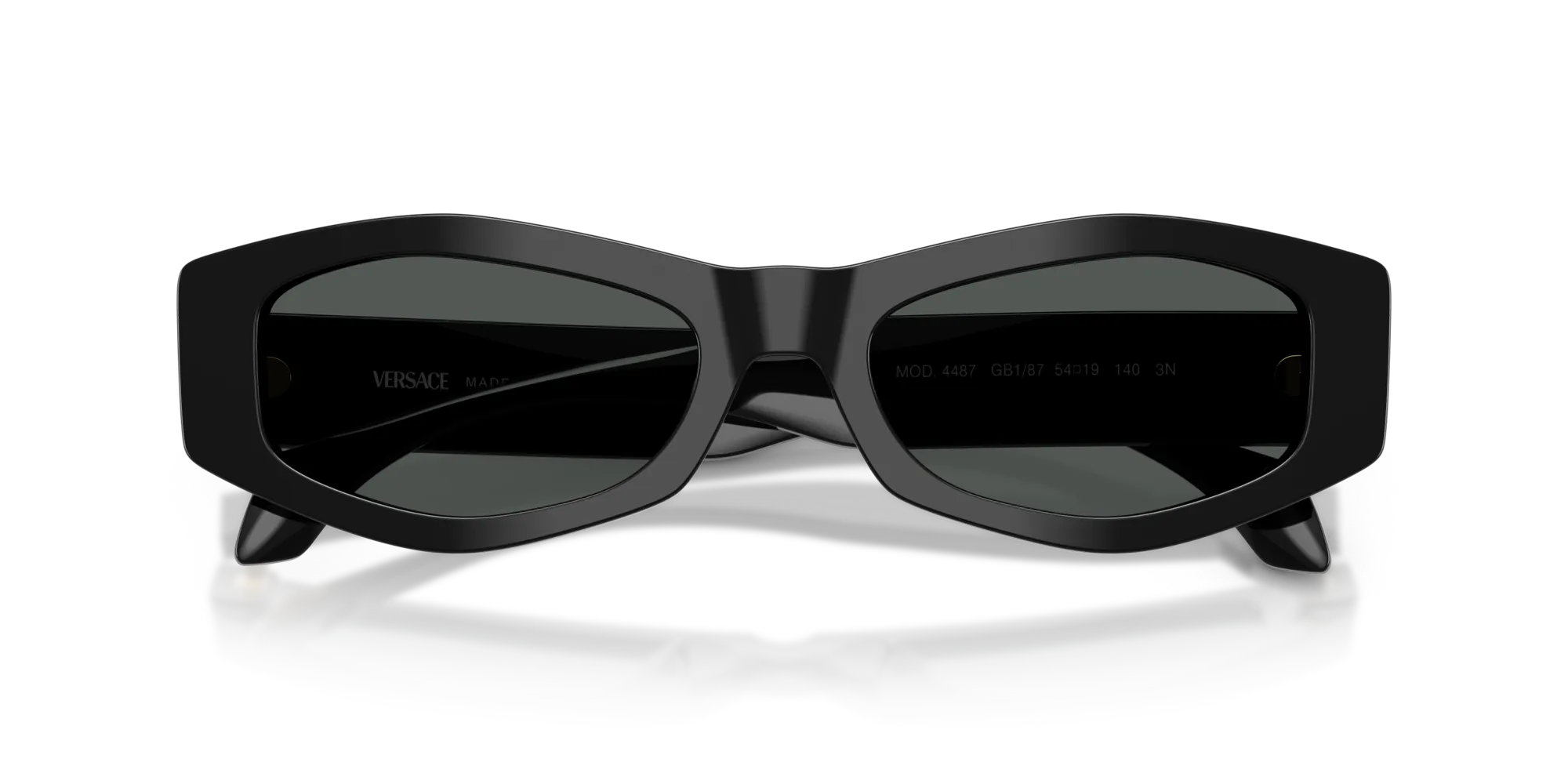 Versace VE4487 GB1/87 Occhiali da sole Acetato Nero Grigio Geometrica Normale - immagine 2