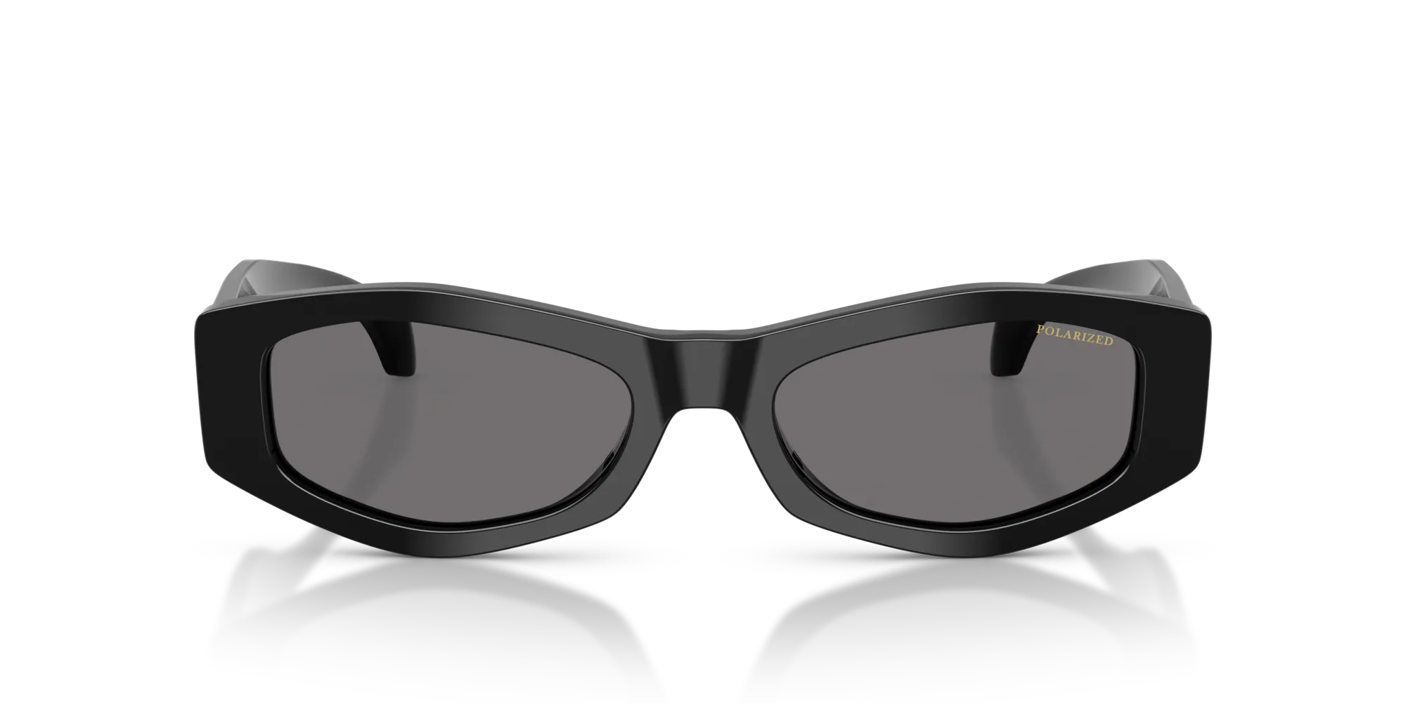 Versace VE4487 GB1/81 Occhiali da sole Acetato Nero Grigio Geometrica Polarizzata - immagine 3