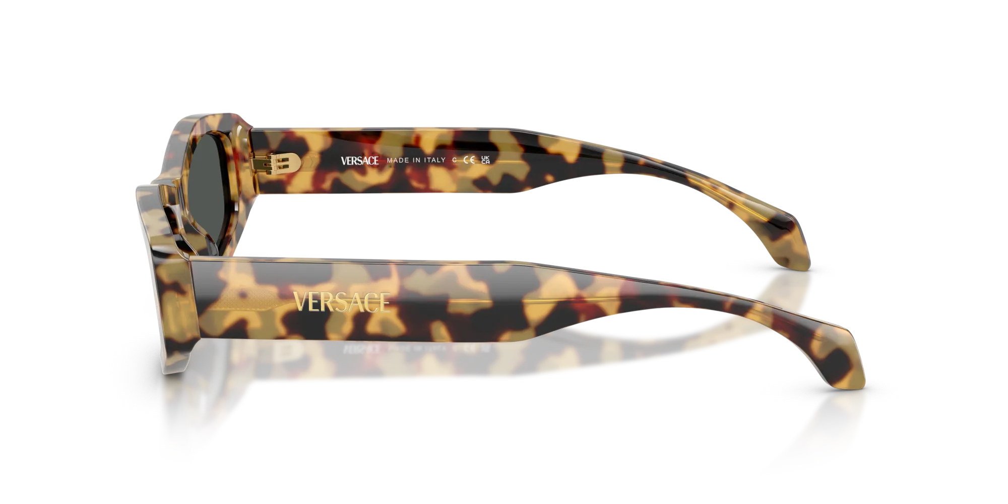 Versace VE4487 777/87 Occhiali da sole Acetato Tartaruga Grigio Geometrica Normale - immagine 4