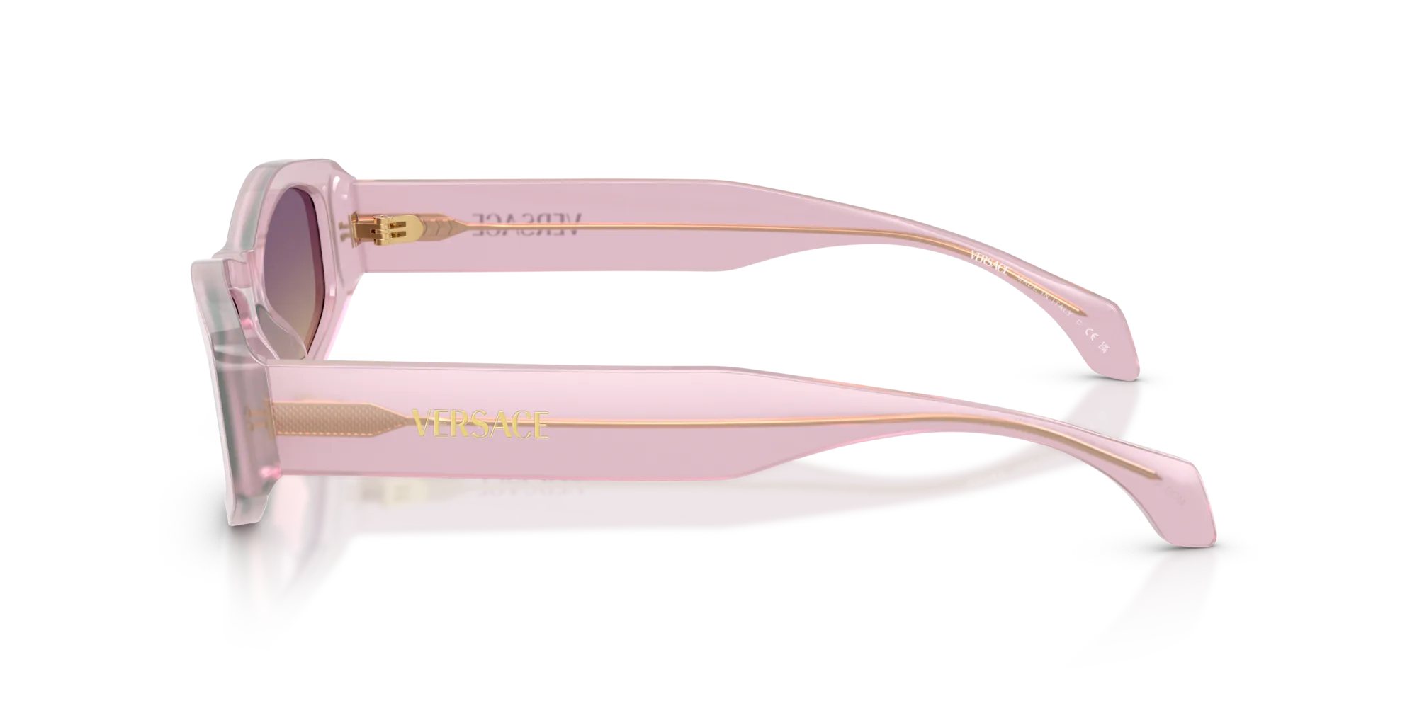 Versace VE4487 551370 Occhiali da sole Acetato Viola Giallo Geometrica Normale Sfumato - immagine 4