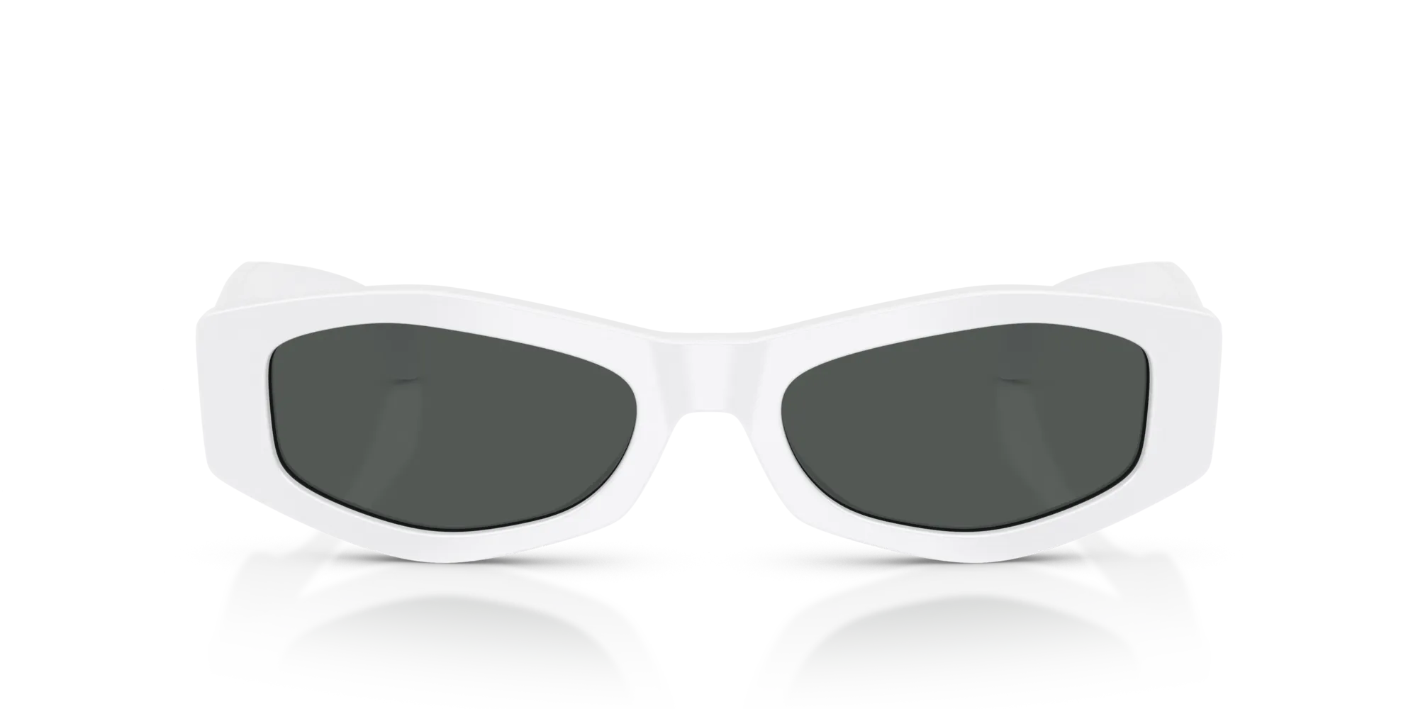 Versace VE4487 314/87 Occhiali da sole Acetato Bianco Grigio Geometrica Normale - immagine 3