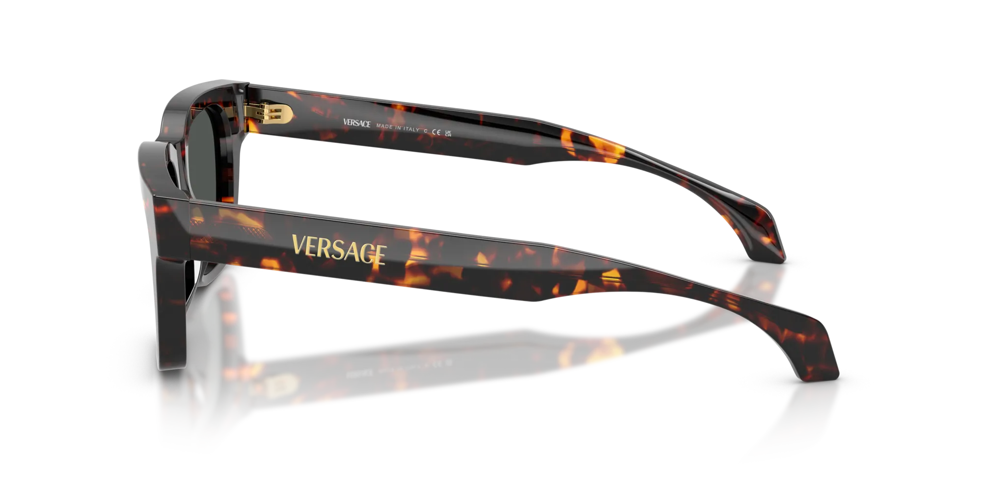 Versace VE4486 550987 Occhiali da sole Acetato Tartaruga Grigio Squadrata Normale - immagine 4