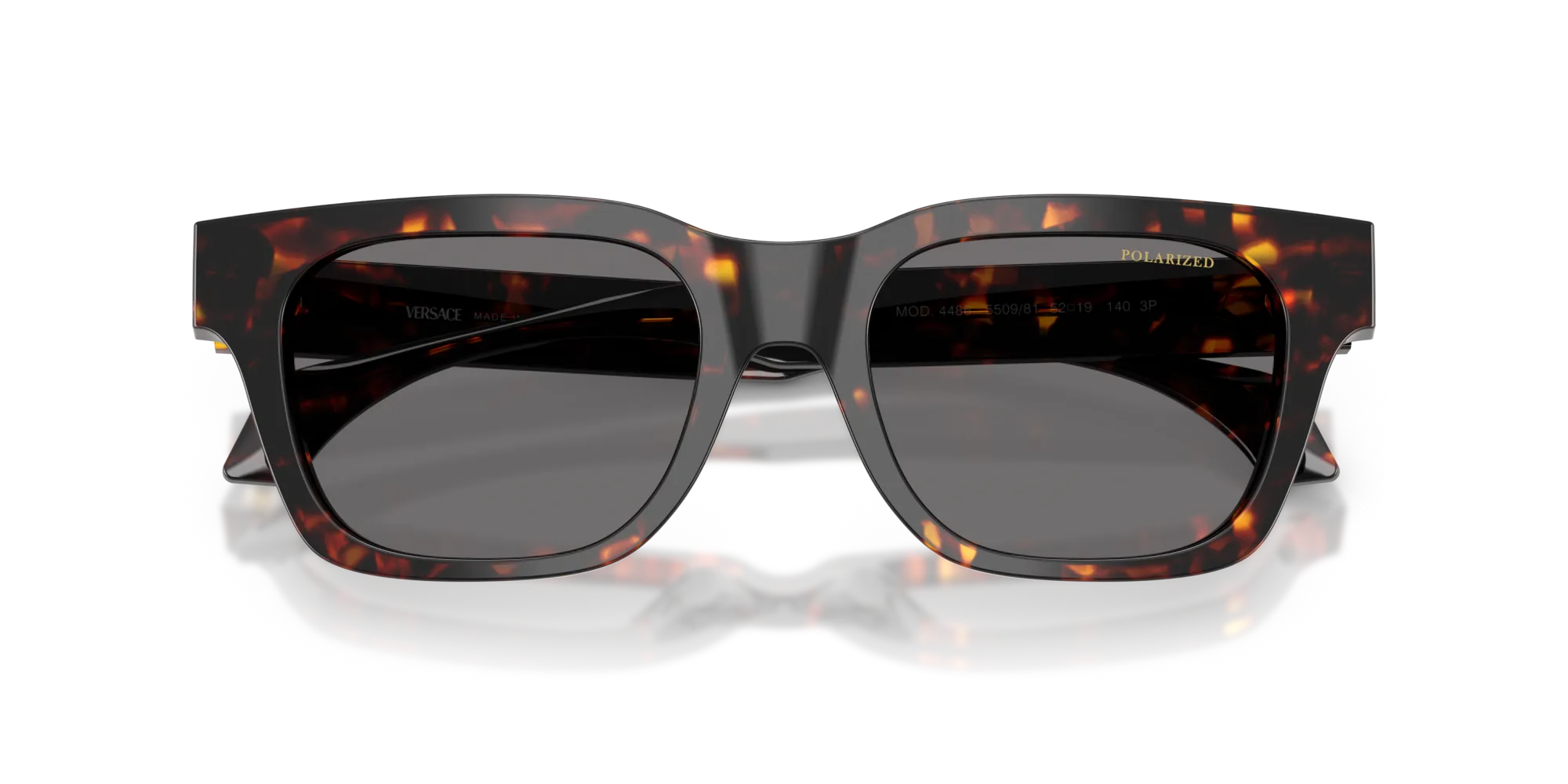 Versace VE4486 550981 Occhiali da sole Acetato Tartaruga Grigio Squadrata Polarizzata - immagine 2