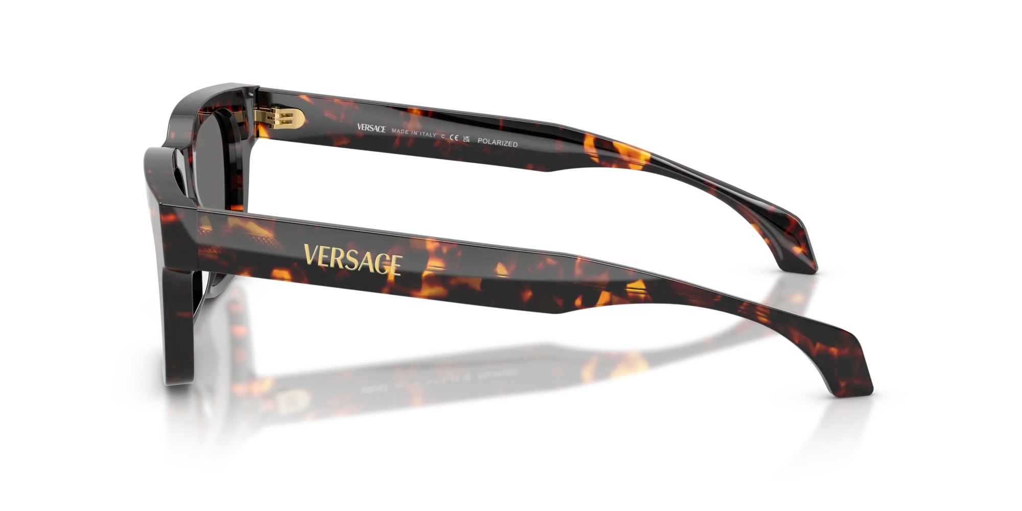 Versace VE4486 550981 Occhiali da sole Acetato Tartaruga Grigio Squadrata Polarizzata - immagine 4