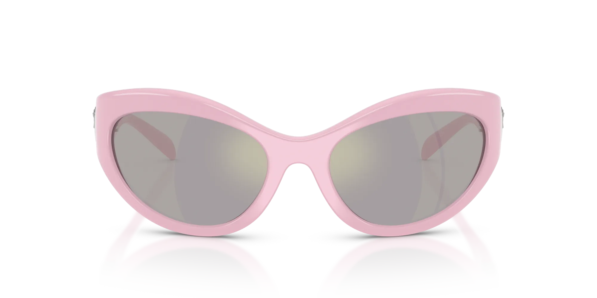 Versace VE4485 5521/Z Occhiali da sole Iniettato Rosa Rosa Rotonda Specchiate - immagine 3