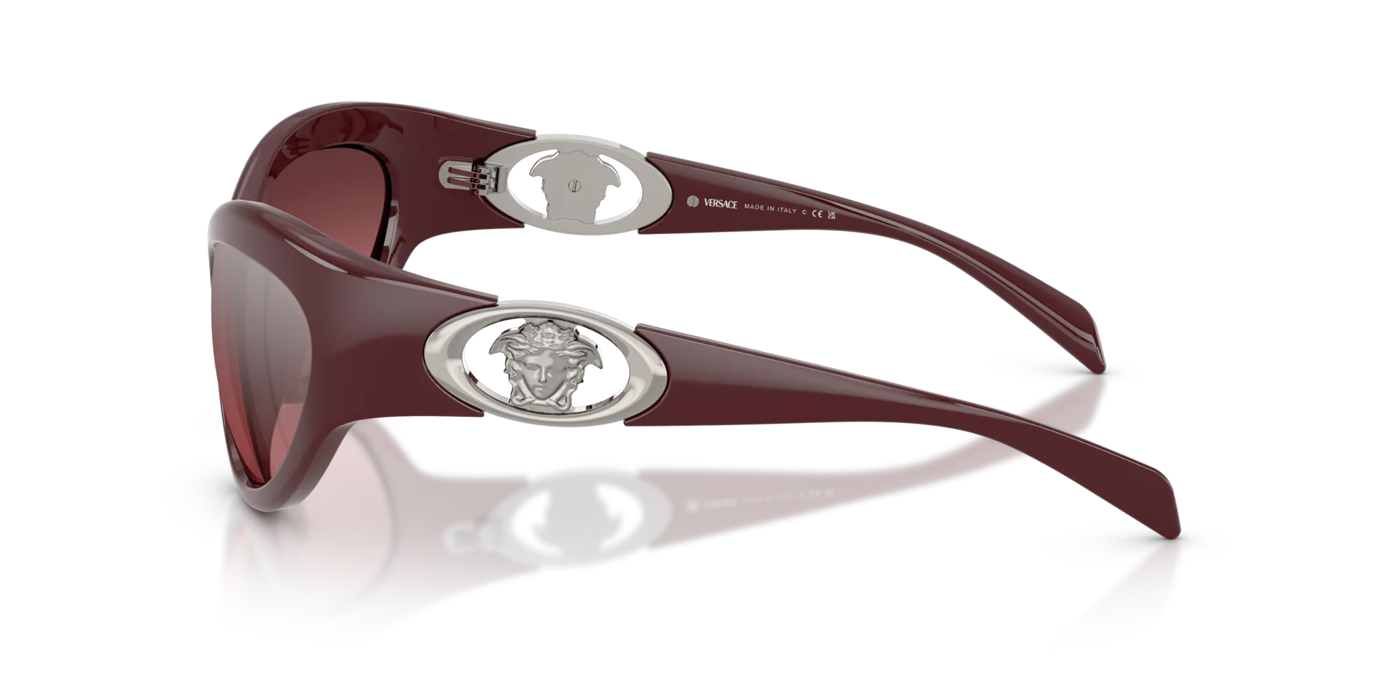 Versace VE4485 54877E Occhiali da sole Iniettato Viola Rosa Rotonda Normale Sfumato - immagine 4