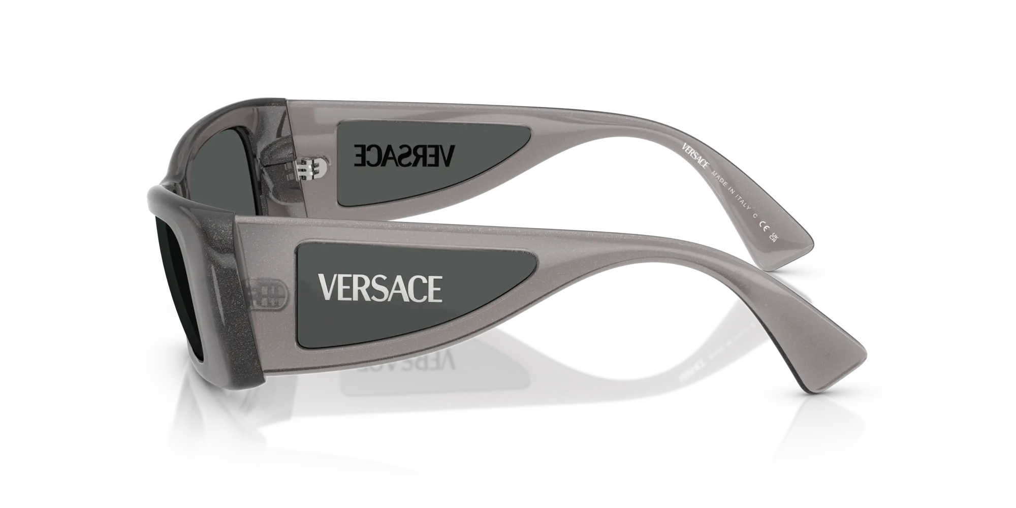 Versace VE4481 550287 Occhiali da sole Iniettato Grigio Grigio Cat Eye Normale - immagine 4