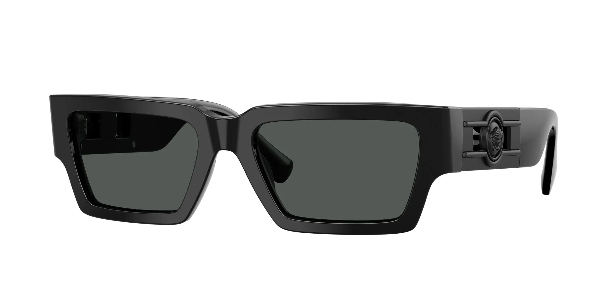 Versace VE4459 536087 Occhiali da sole Acetato Nero Grigio Squadrata Normale - immagine 1