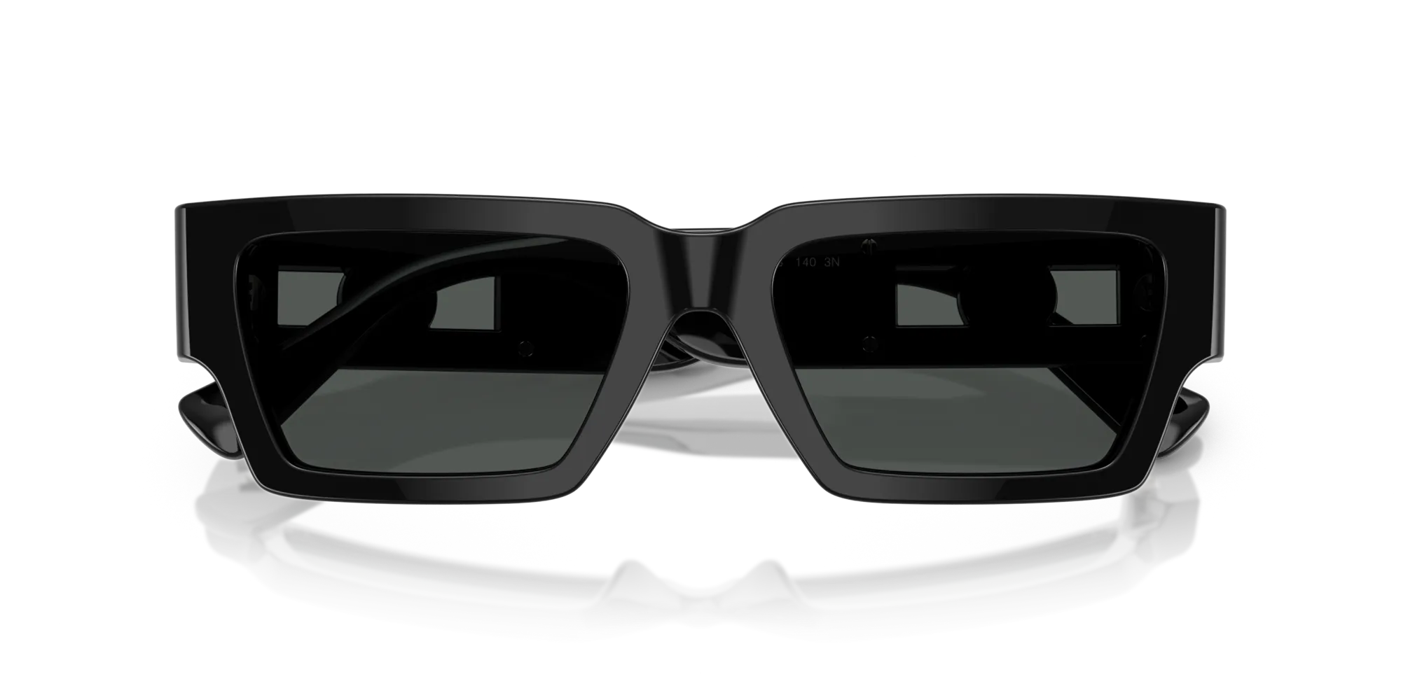 Versace VE4459 536087 Occhiali da sole Acetato Nero Grigio Squadrata Normale - immagine 2