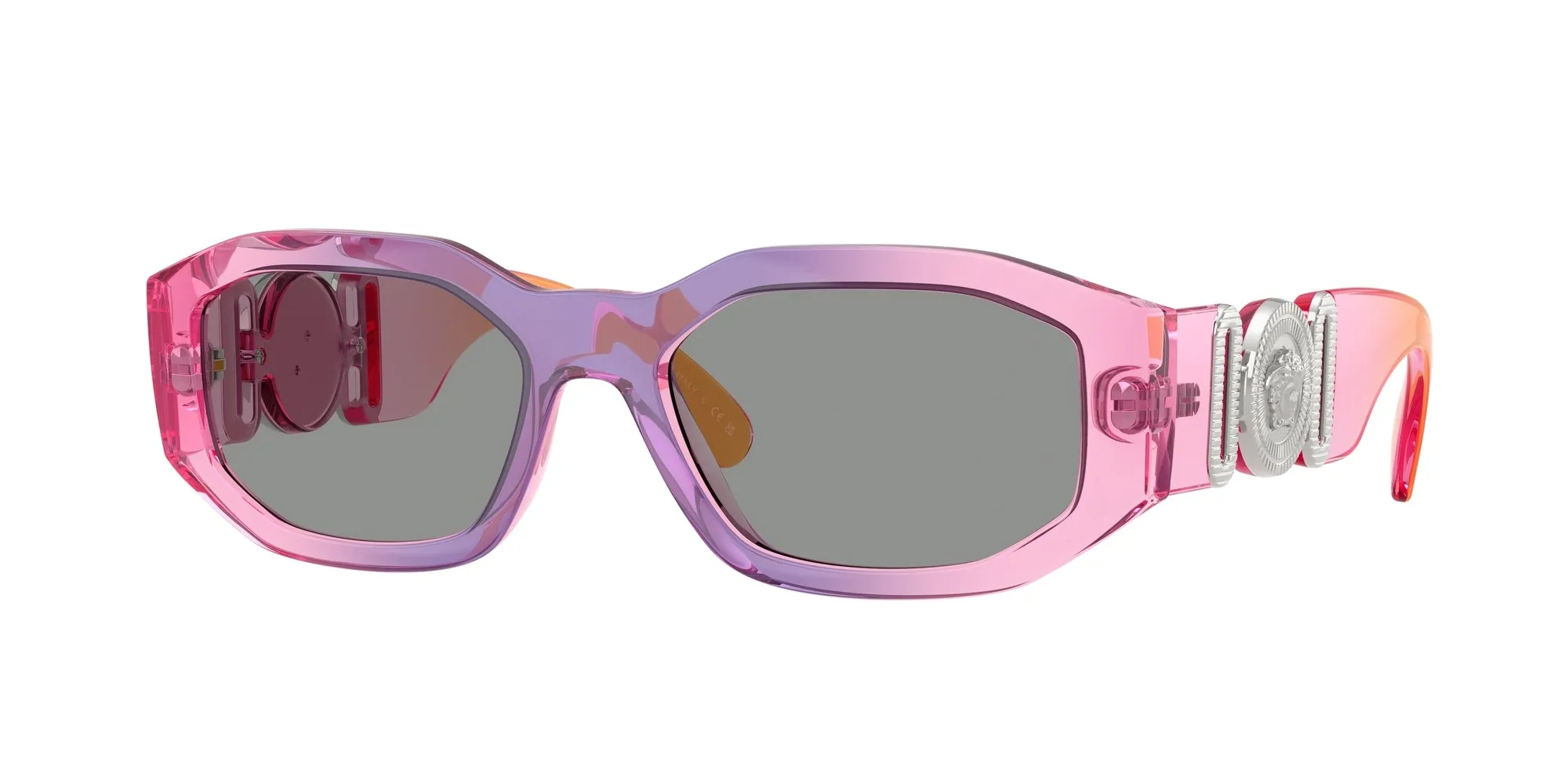 Versace VE4361 5537/1 Occhiali da sole Nylon Rosa Grigio Geometrica Normale - immagine 1
