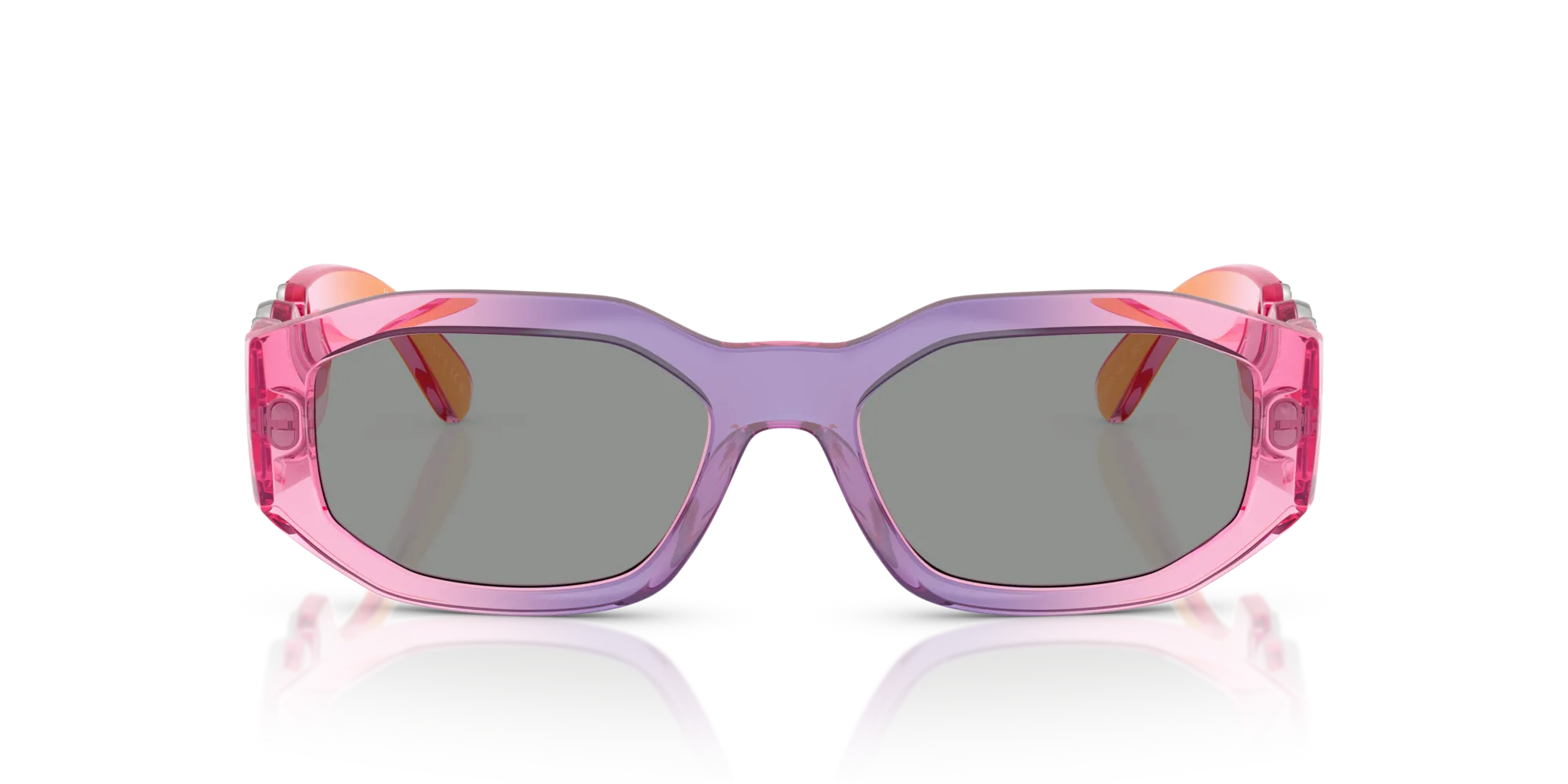Versace VE4361 5537/1 Occhiali da sole Nylon Rosa Grigio Geometrica Normale - immagine 3
