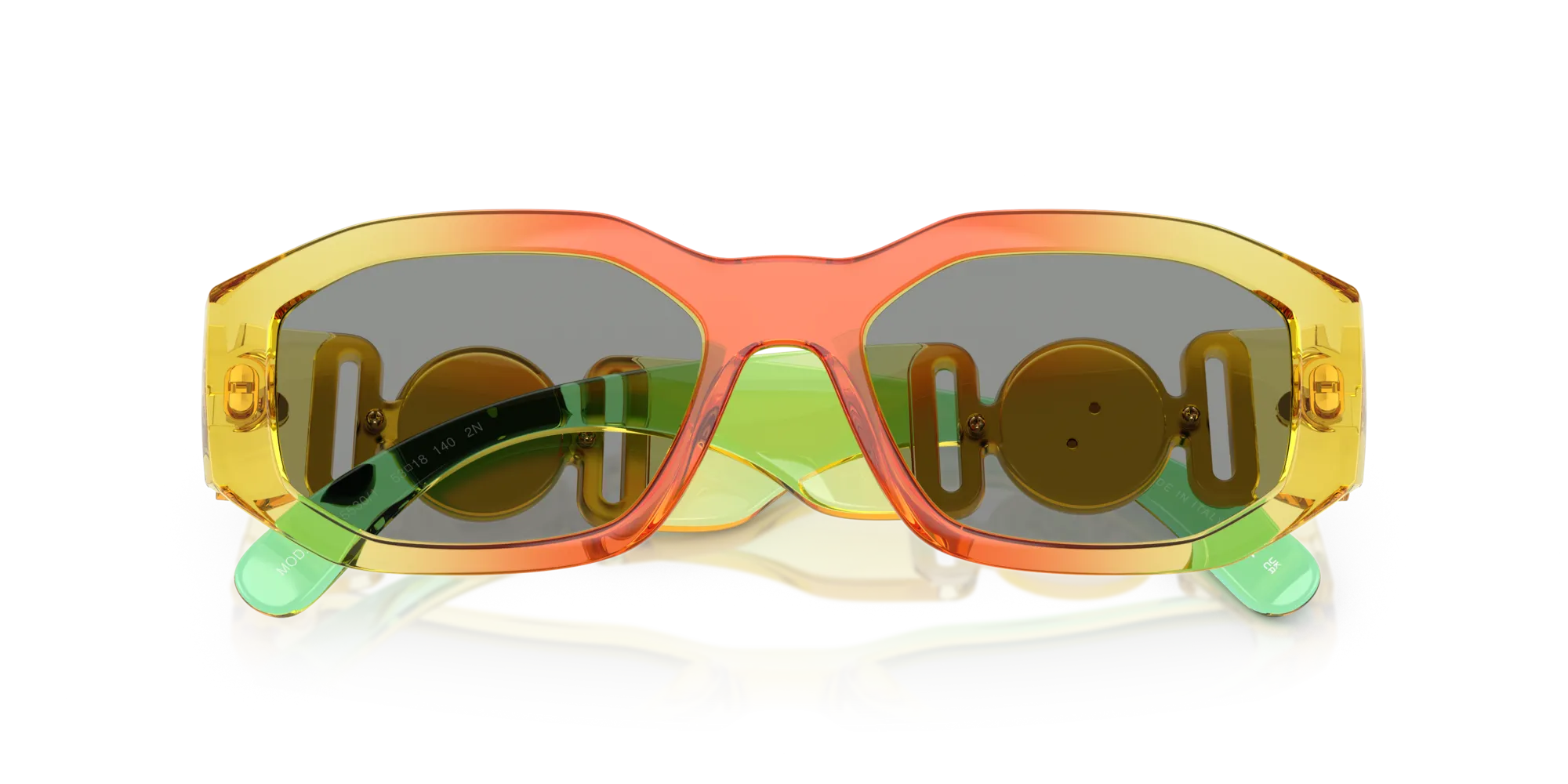 Versace VE4361 5530/1 Occhiali da sole Nylon Giallo Grigio Geometrica Normale - immagine 2