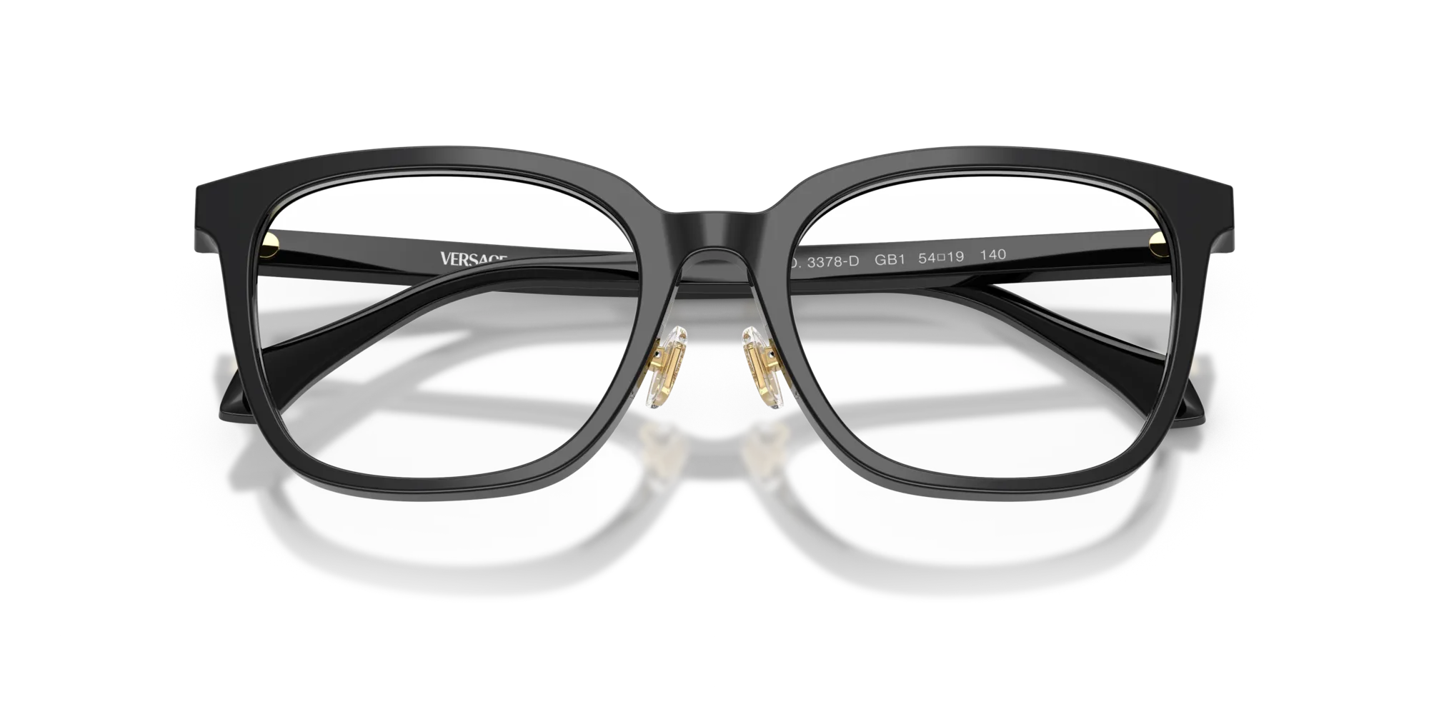 Versace VE3378D GB1 Montature da vista Acetato Nero Squadrata Normale - immagine 2