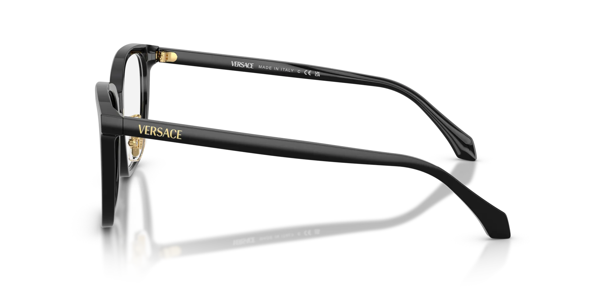 Versace VE3378D GB1 Montature da vista Acetato Nero Squadrata Normale - immagine 4
