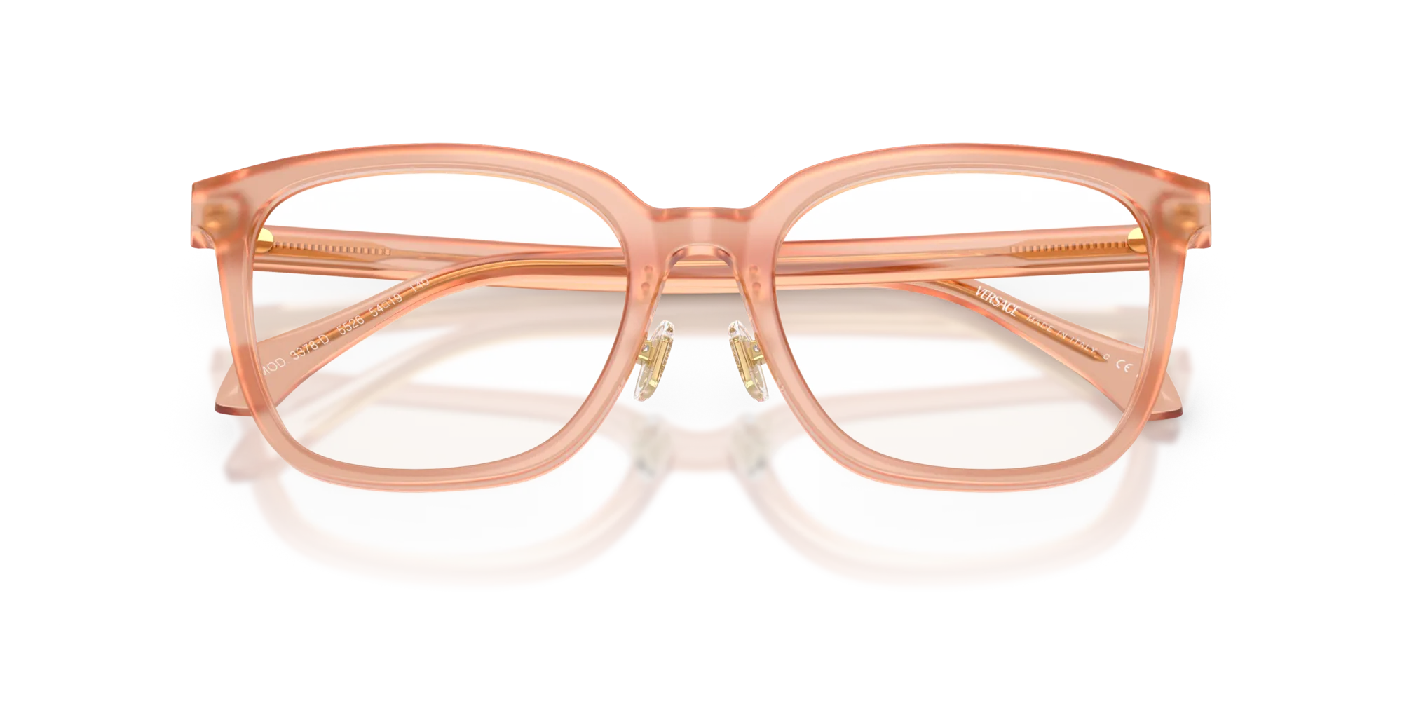 Versace VE3378D 5526 Montature da vista Acetato Arancione Squadrata Normale - immagine 2