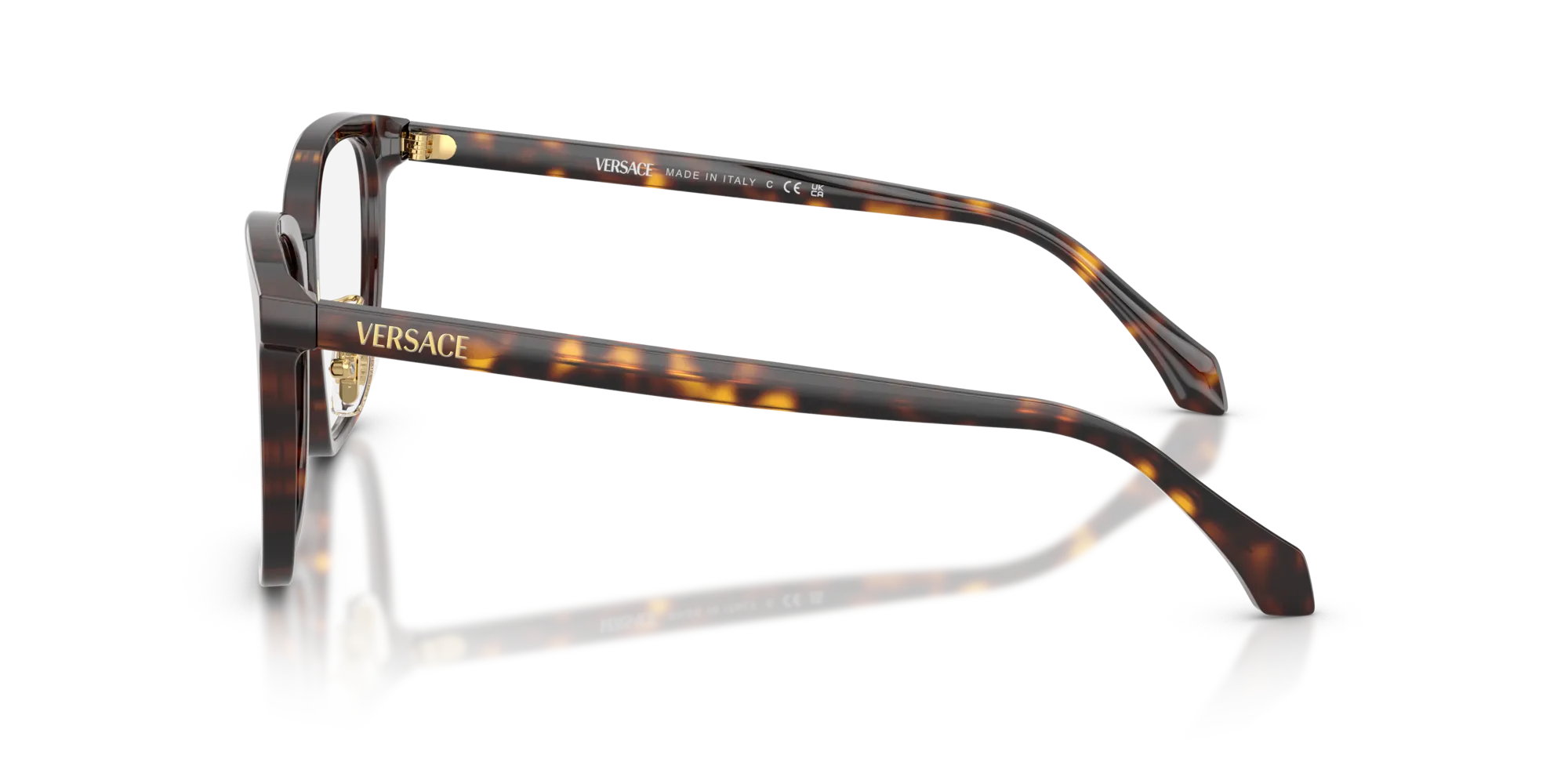 Versace VE3378D 108 Montature da vista Acetato Marrone Squadrata Normale - immagine 4